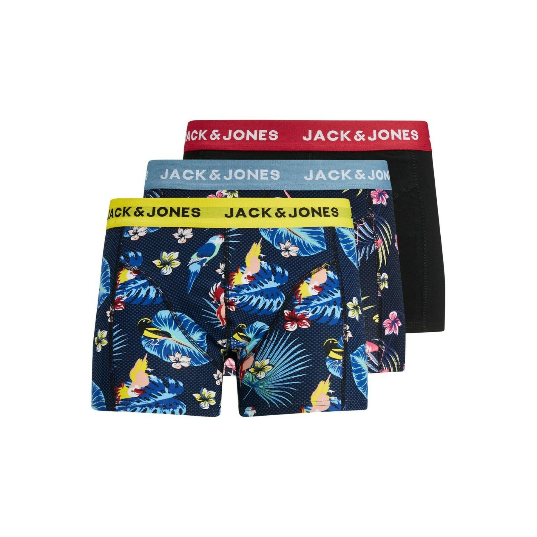 Set van 3 boxers Jack & Jones Flower Bird