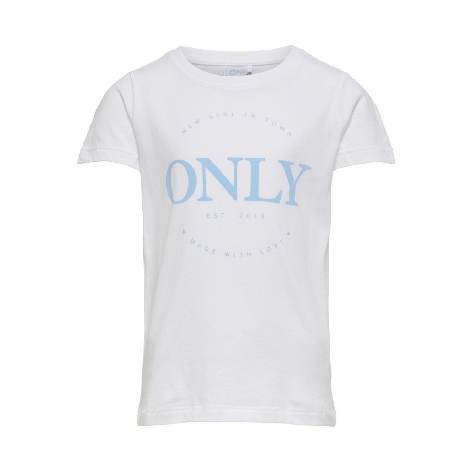 Meisjes-T-shirt Only kids manches courtes Logo life