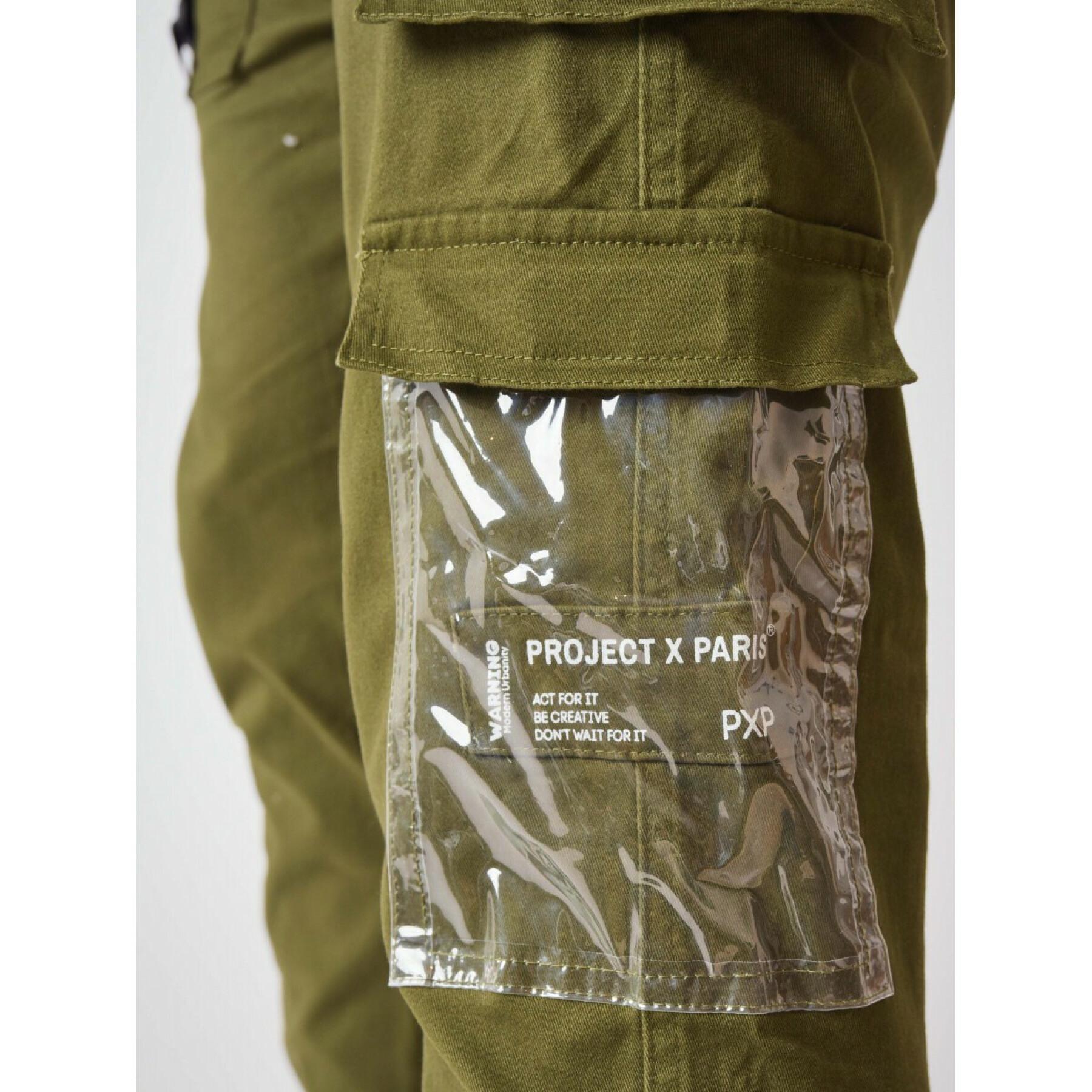 Cargo broek met doorzichtige zak Project X Paris
