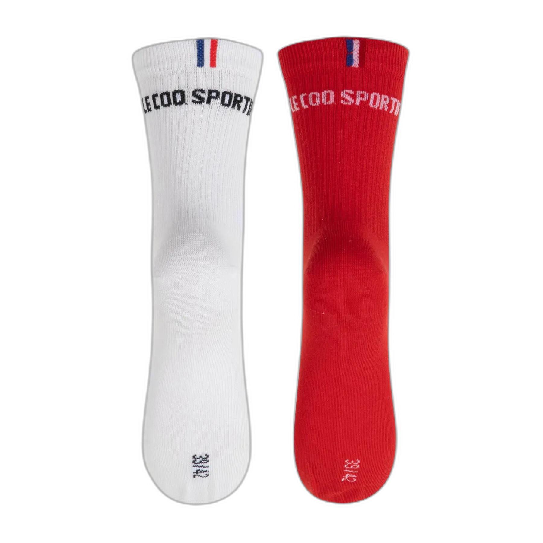Set van 2 hoge sokken Le Coq Sportif Essentiels N°1