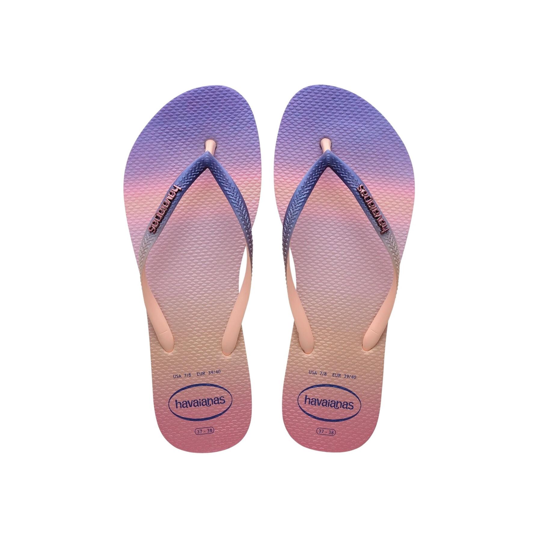 Dames slippers Havaianas Slim Gradient Sunset Ballet