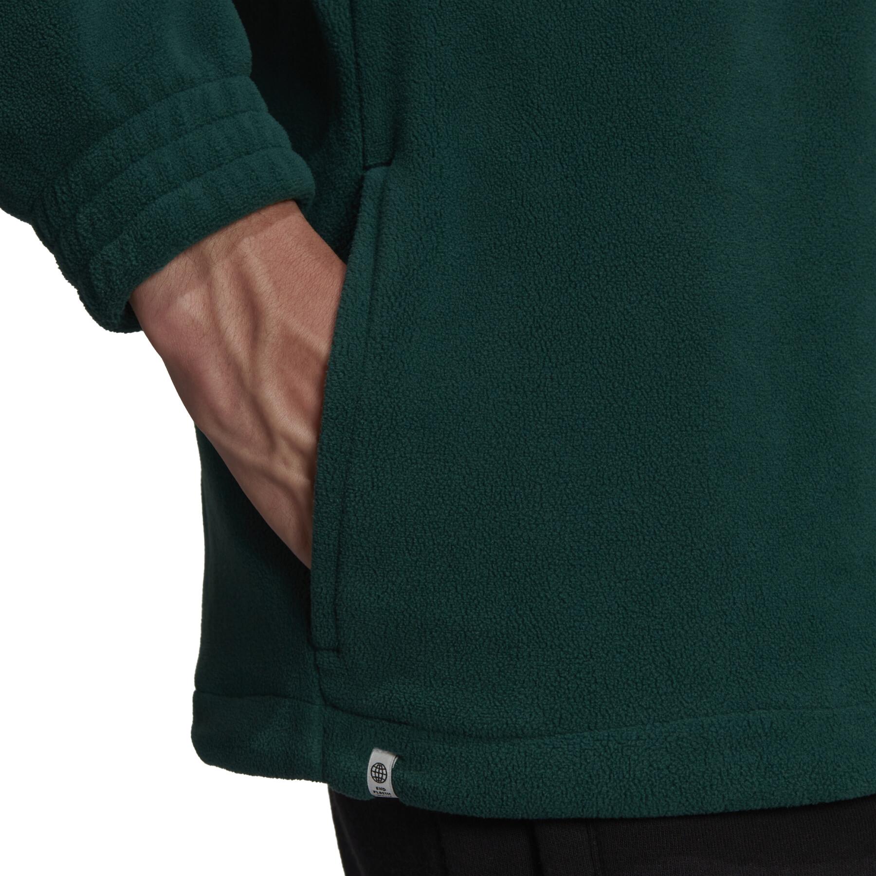 Sweatshirt met halve rits adidas Originals Adicolor Classics Teddy Fleece