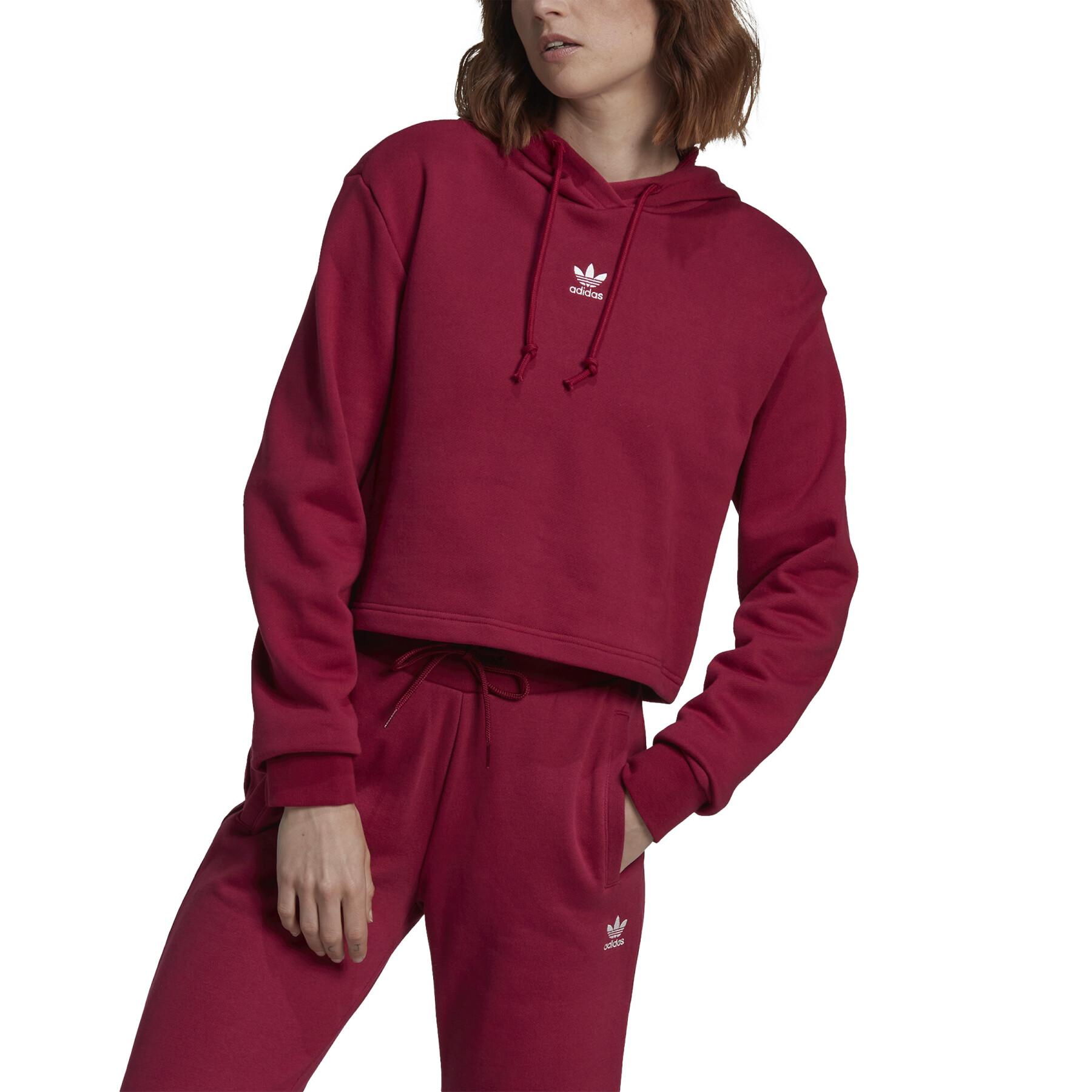 Kort sweatshirt met capuchon voor dames adidas Originals Adicolor Essentials