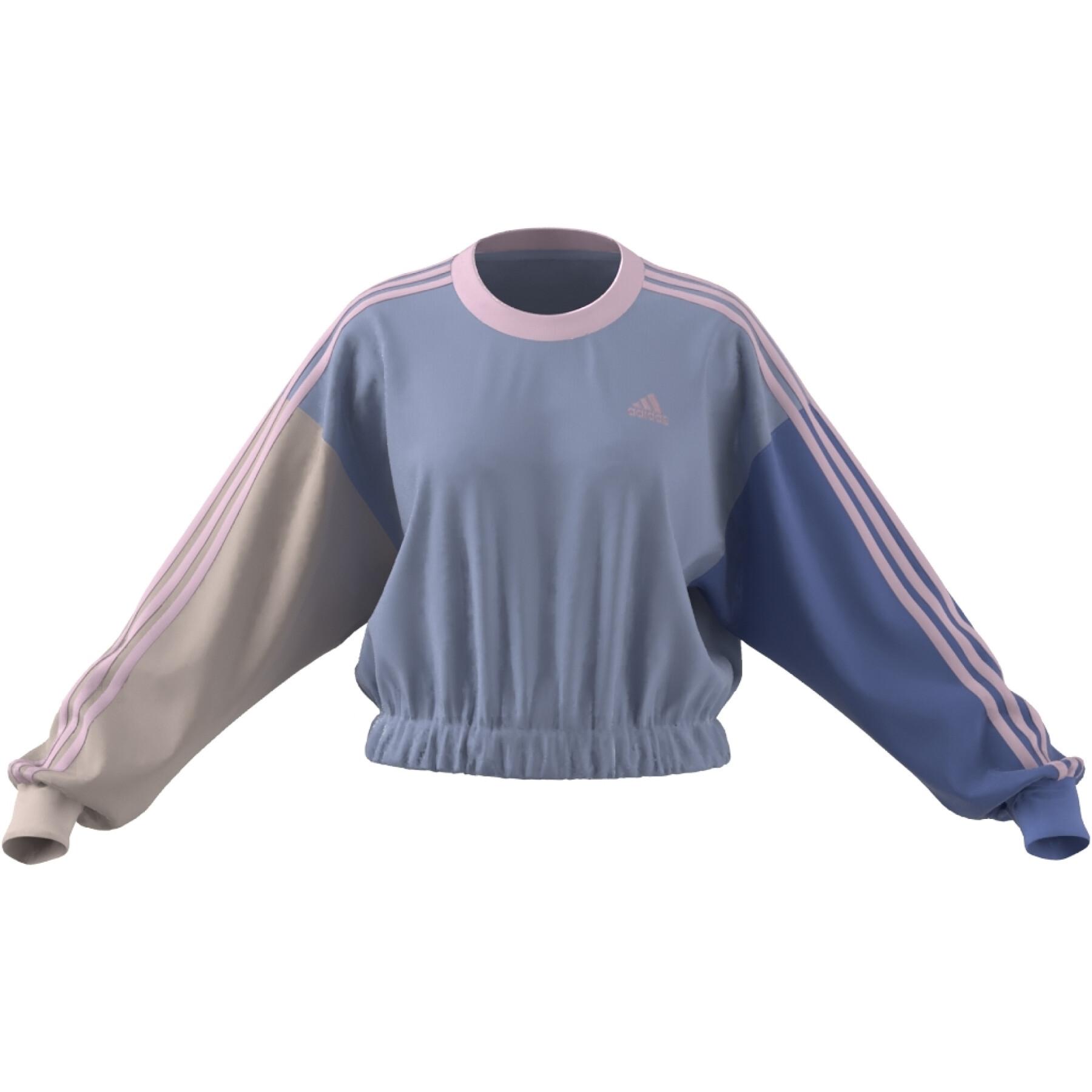 Sweatshirt dames crop adidas Essentials 3-Stripes