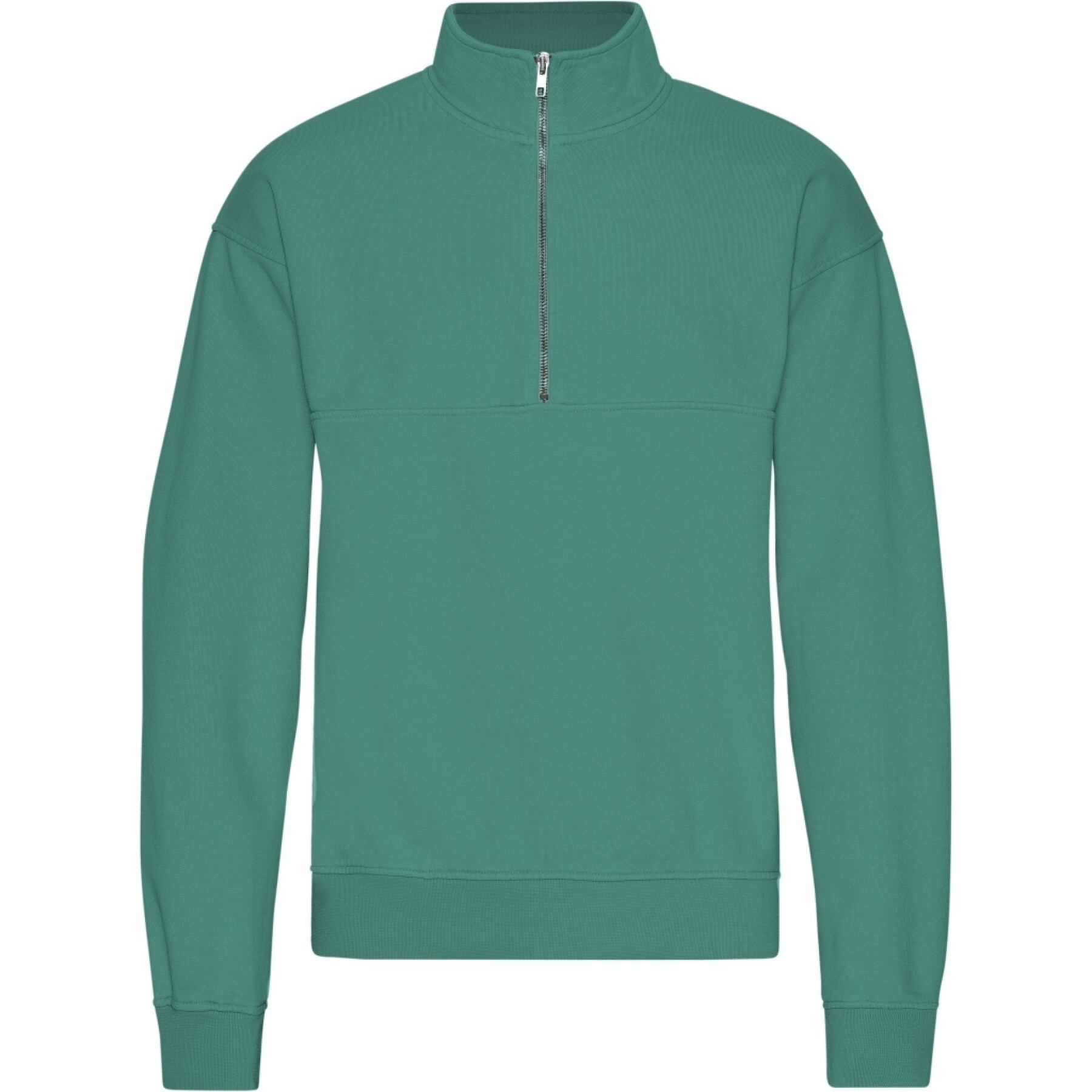 1/4 rits sweater Colorful Standard Organic Pine Green