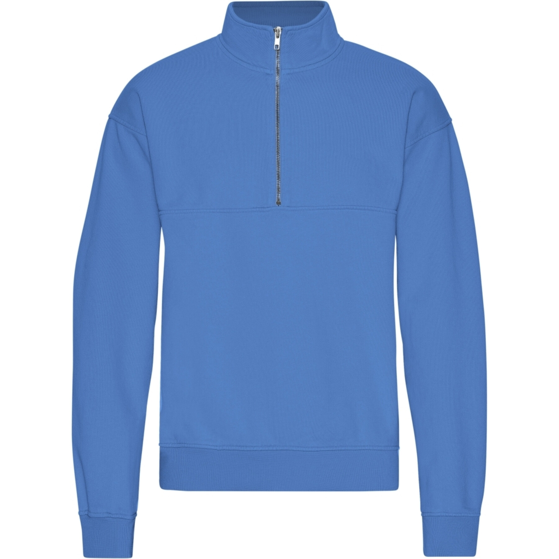 1/4 rits sweater Colorful Standard Organic Sky Blue