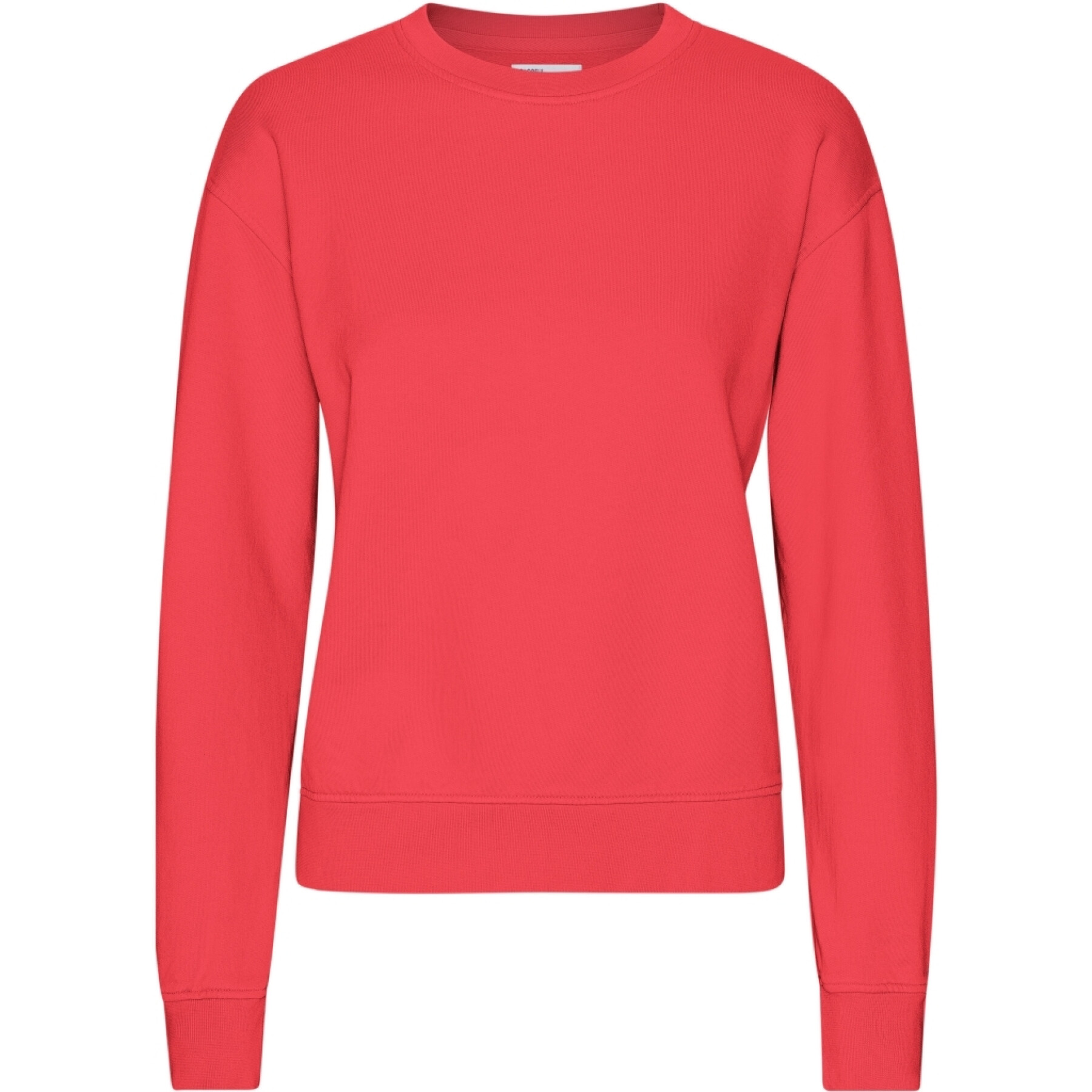 Dames sweatshirt met ronde hals Colorful Standard Classic Organic Red Tangerine