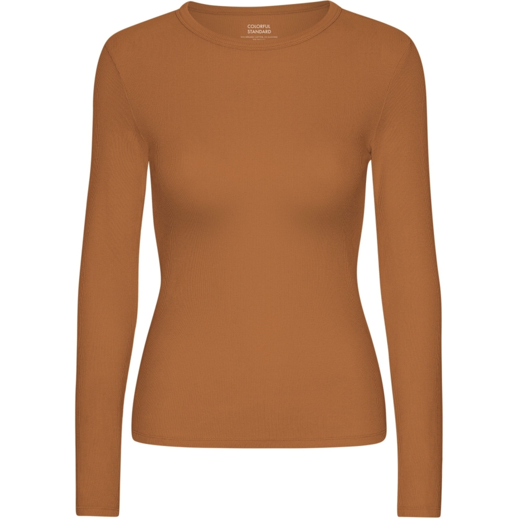 Dames-T-shirt met lange mouwen Colorful Standard Organic Ginger Brown