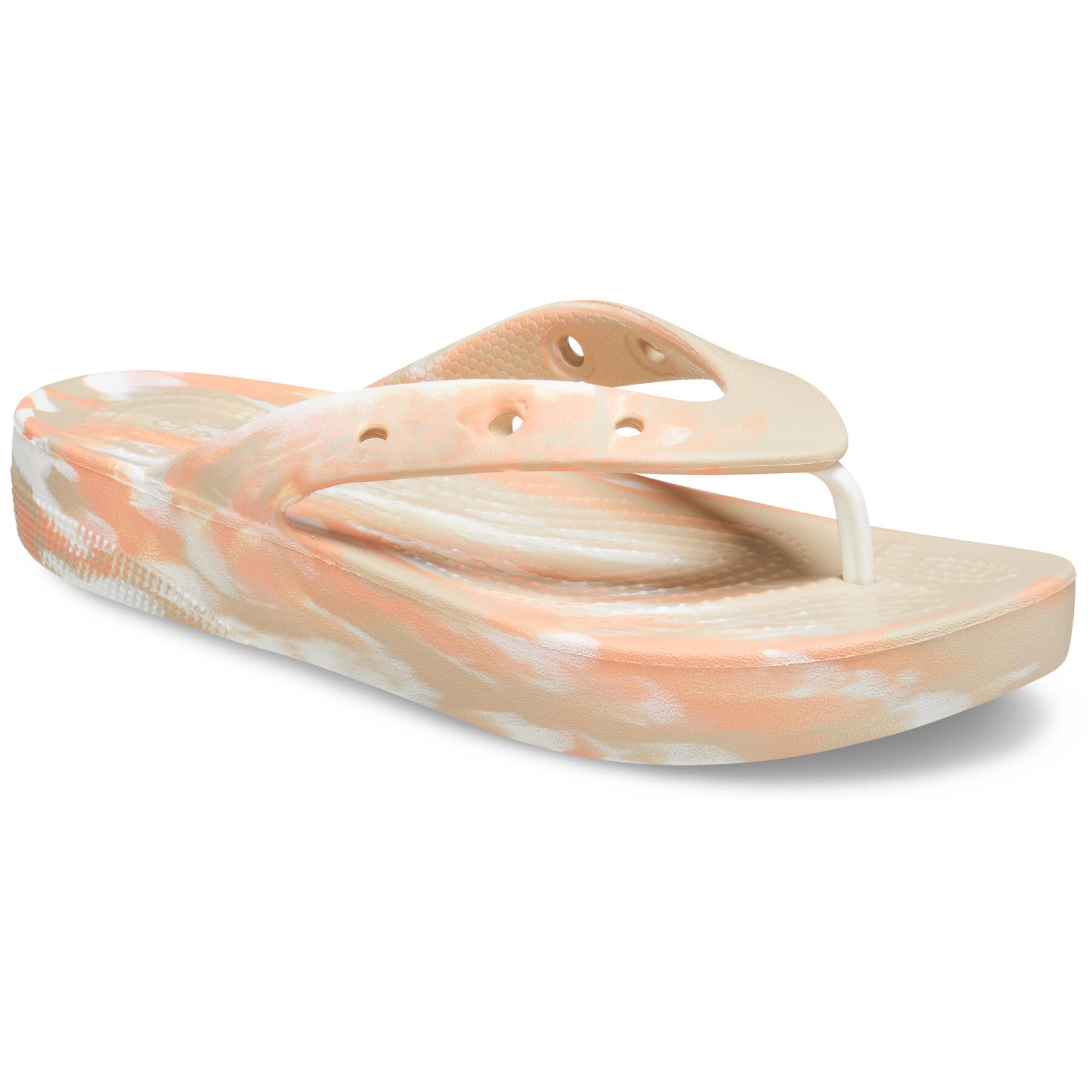 Vrouwenslippers Crocs Classic Platform Marbled