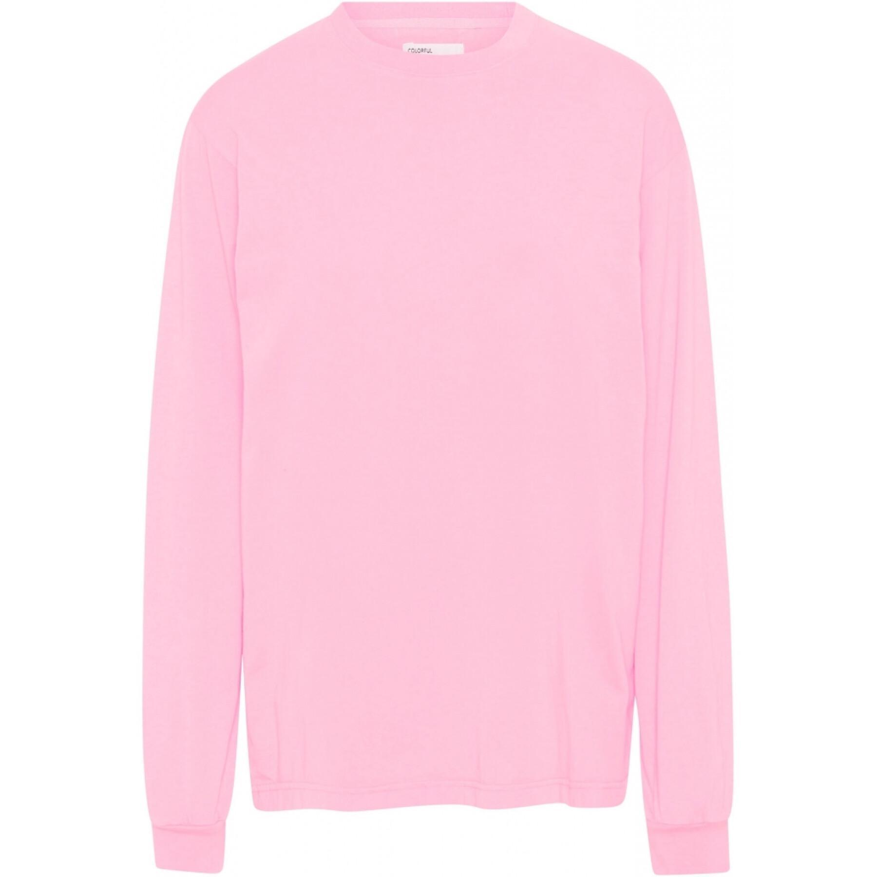 T-shirt met lange mouwen Colorful Standard Organic oversized flamingo pink