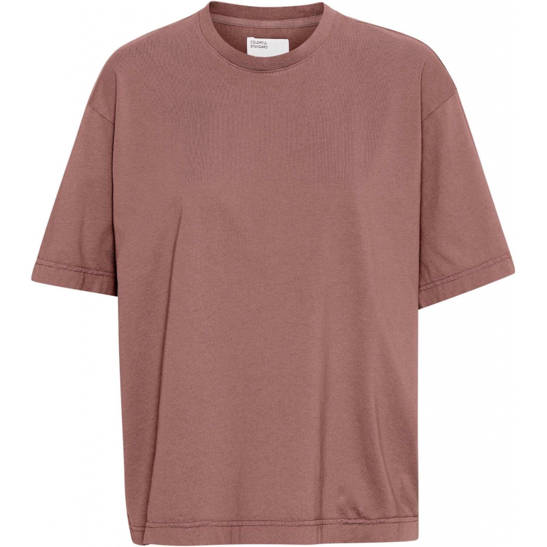 Dames-T-shirt Colorful Standard Organic oversized rosewood mist