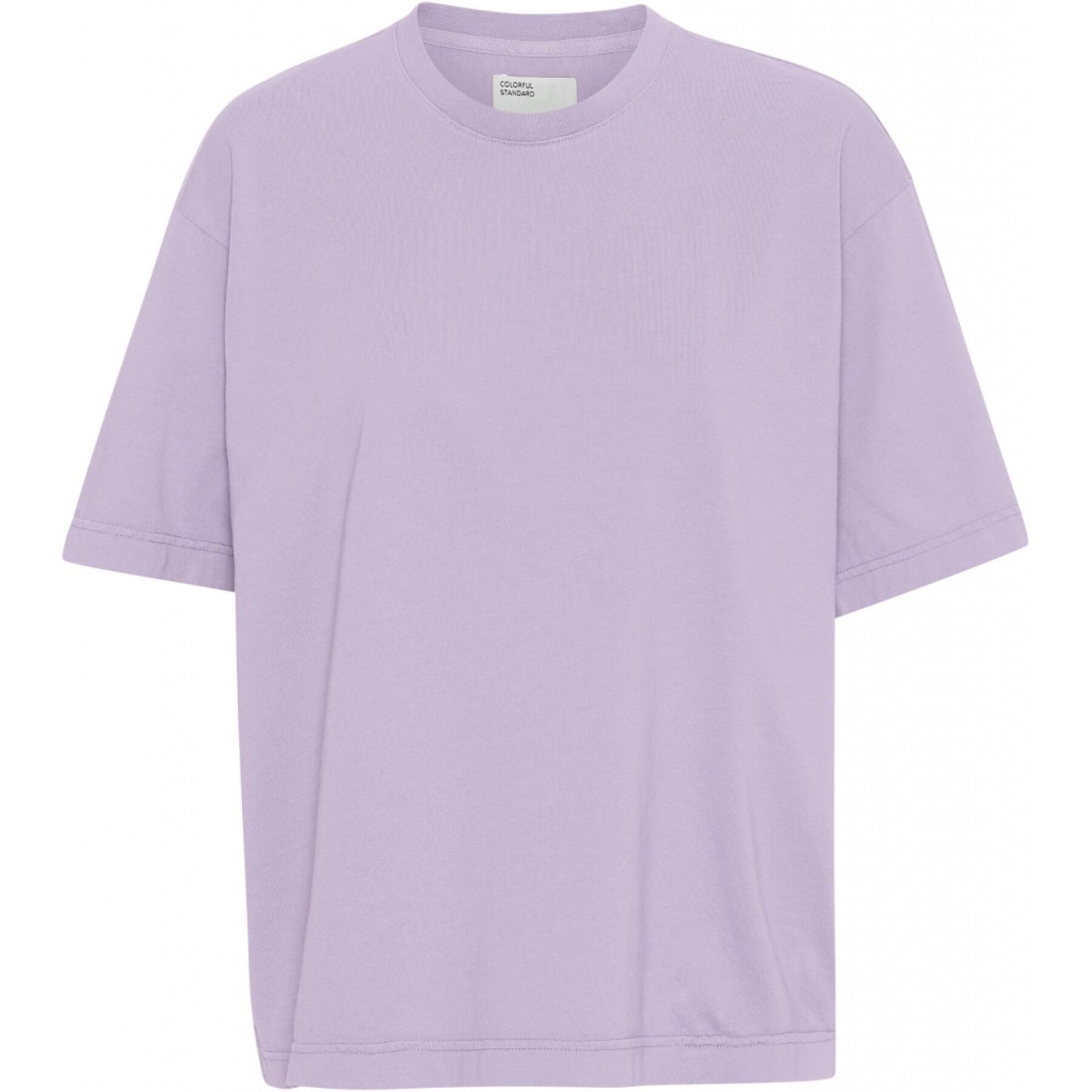 Dames-T-shirt Colorful Standard Organic oversized soft lavender