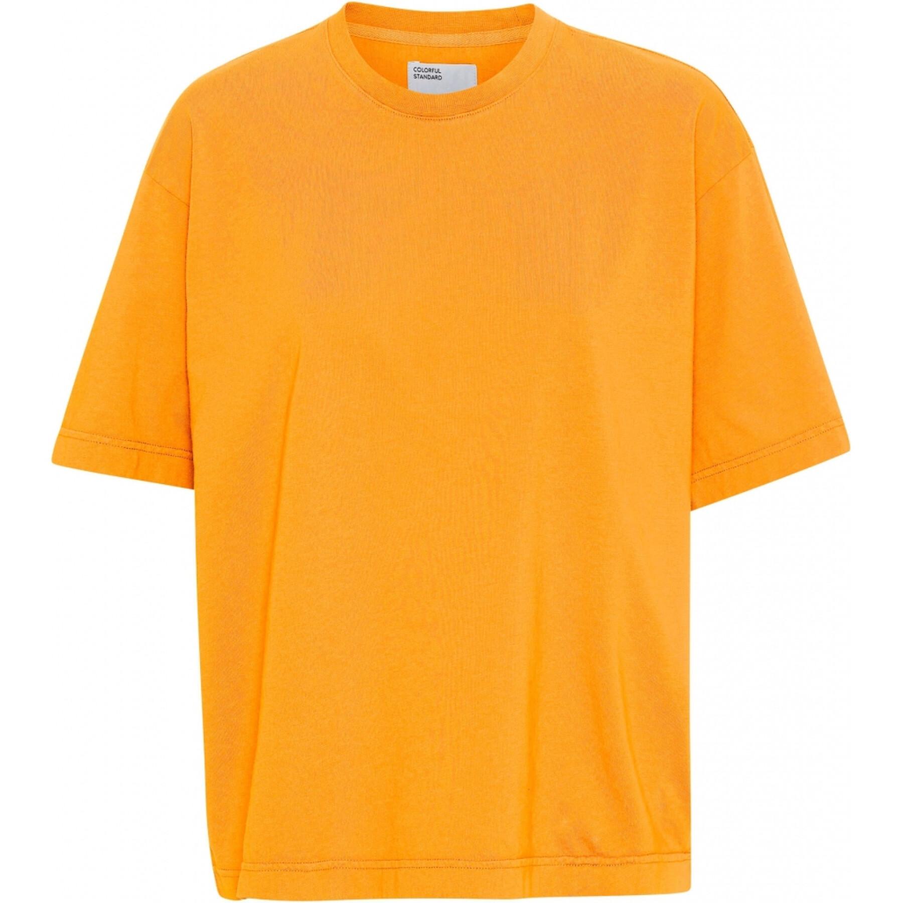 Dames-T-shirt Colorful Standard Organic oversized sunny orange