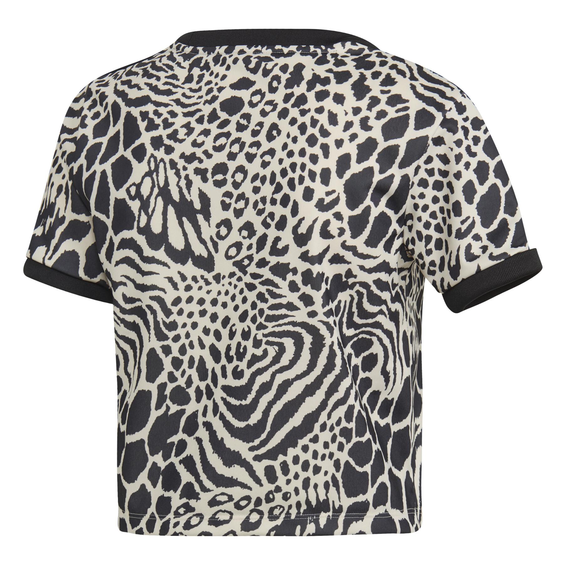 Dames crop top adidas Leopard