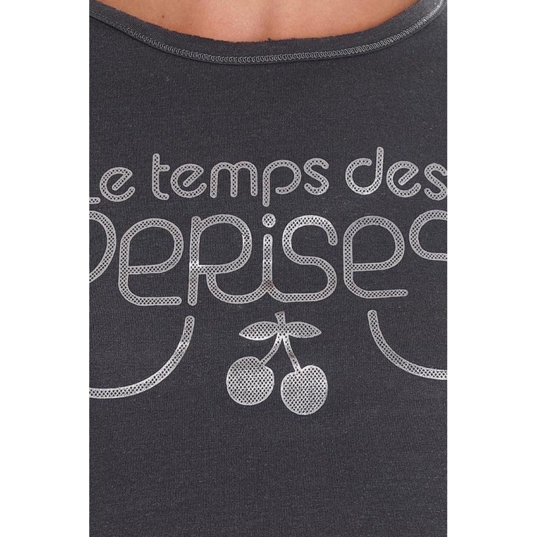 Dames-T-shirt met korte mouwen en opdruk Le temps des cerises Basitrame