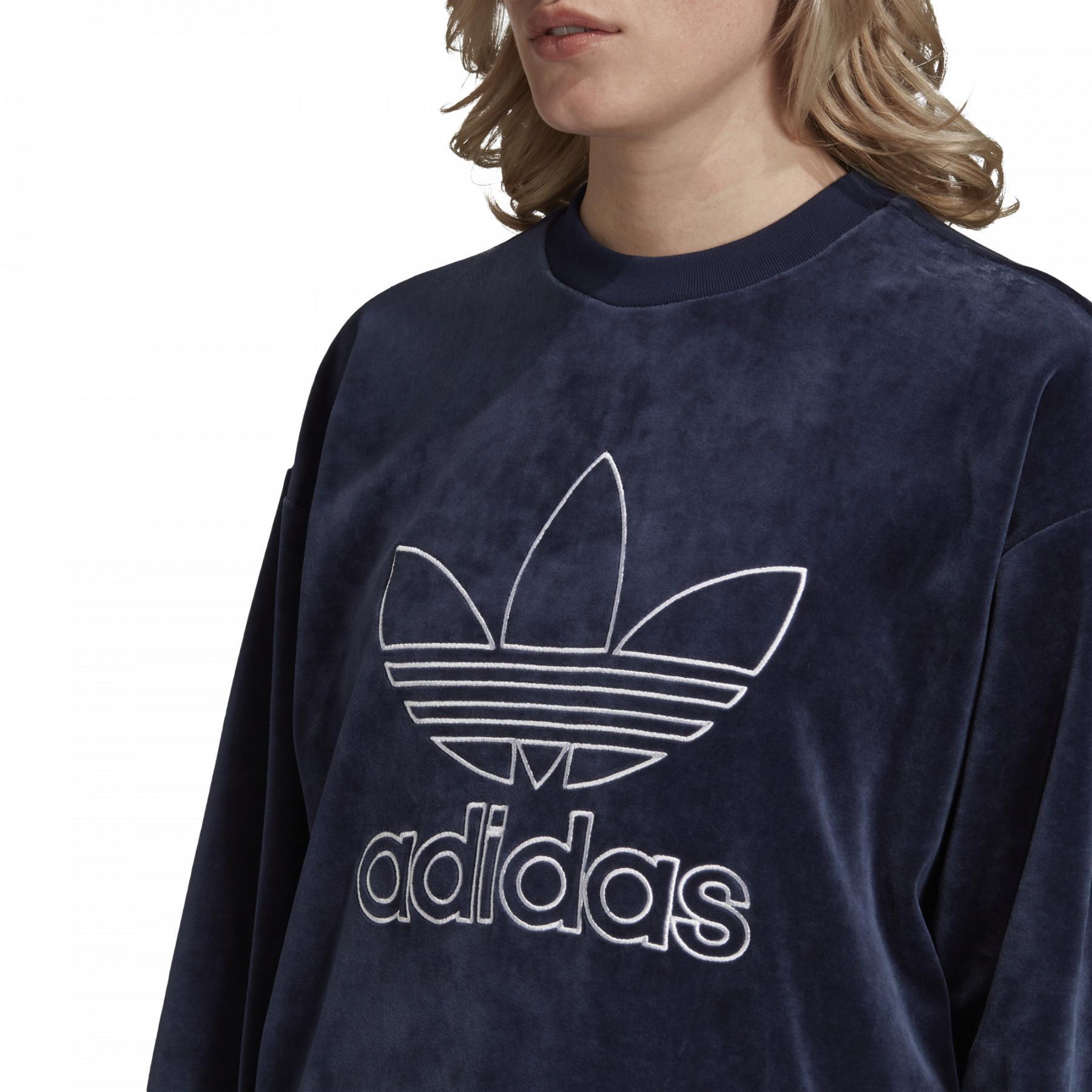 Dames sweatshirt adidas Originals Velour Trefoil APP