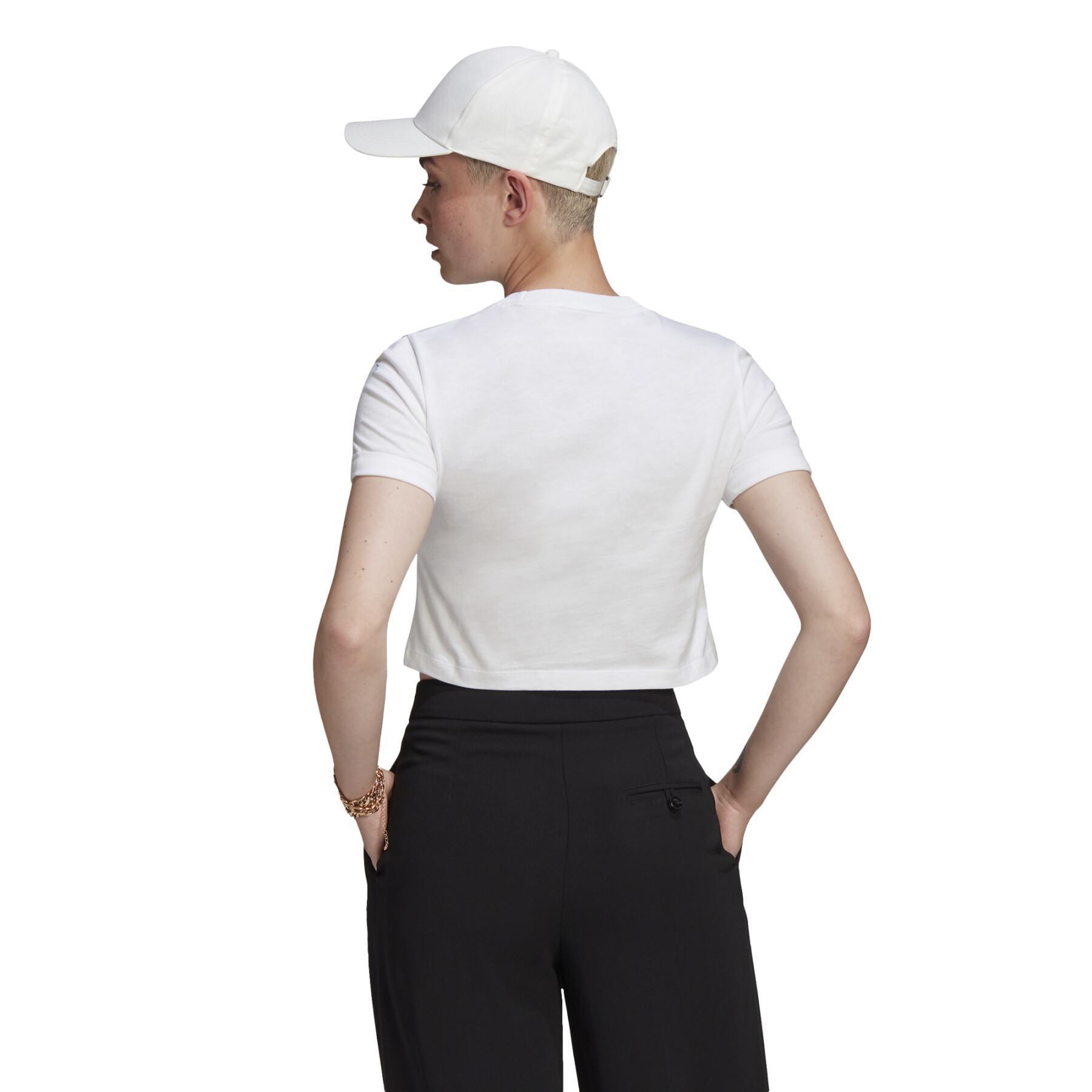 Dames-T-shirt adidas Originals Adicolor Cropped Roll-Up Sleeve