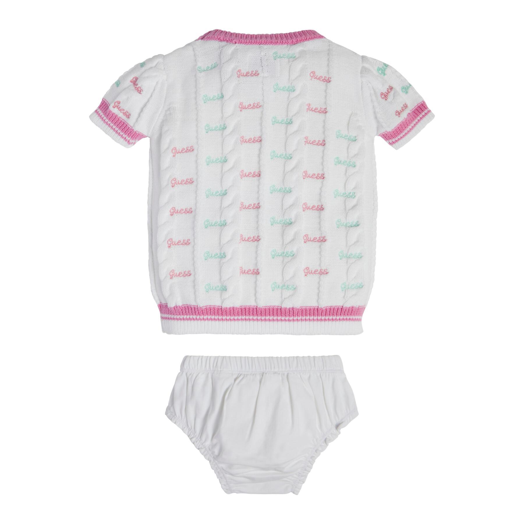 Babyslipje + jurkje voor meisjes sweat biologisch katoen Guess