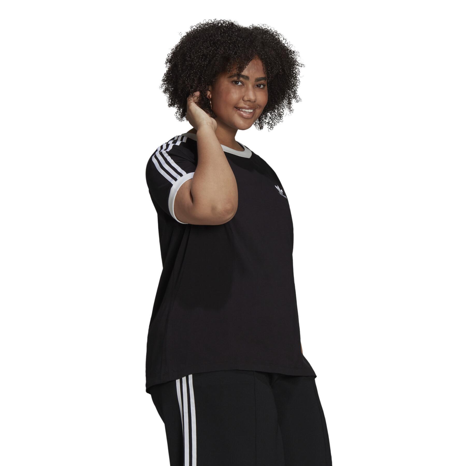 Dames-T-shirt adidas Originals Adicolor s 3-Stripes (Grandes tailles)