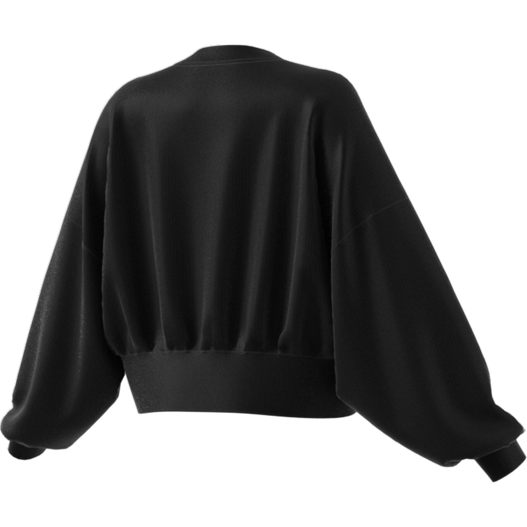 Sweatshirt ronde hals vrouw adidas Originals Adicolor Corded Velour Oversize