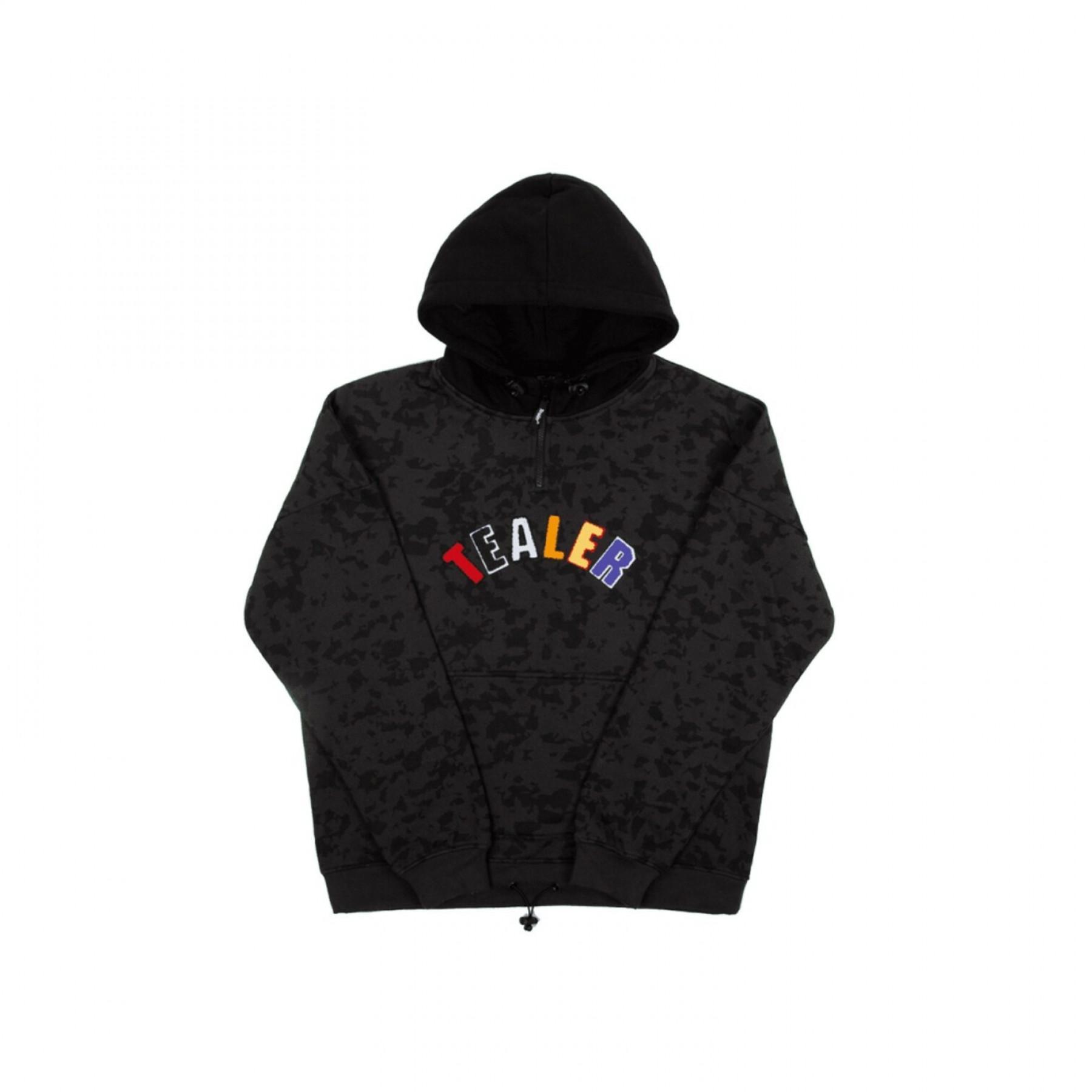 Halfzip hoodie Tealer University Camo Black