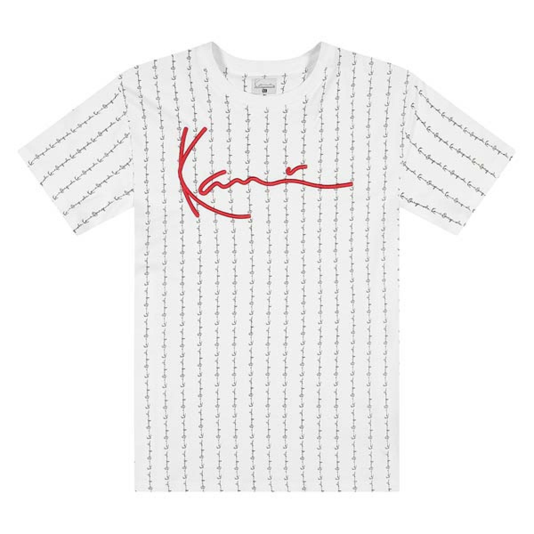 T-shirt Karl Kani Signature Logo Pinstripe