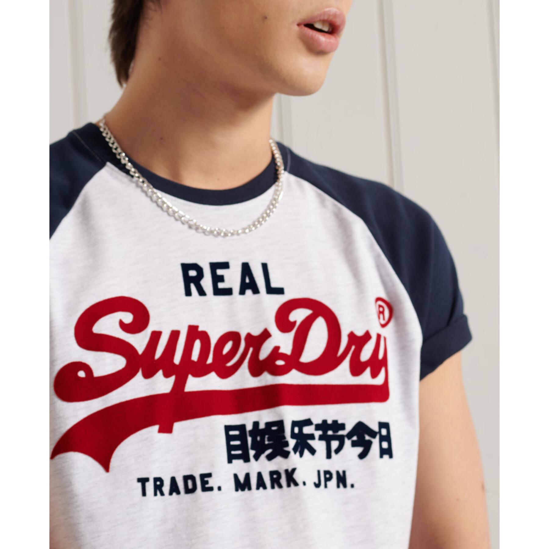 Lichtgewicht T-shirt met raglanmouwen Superdry Vintage Logo Duo