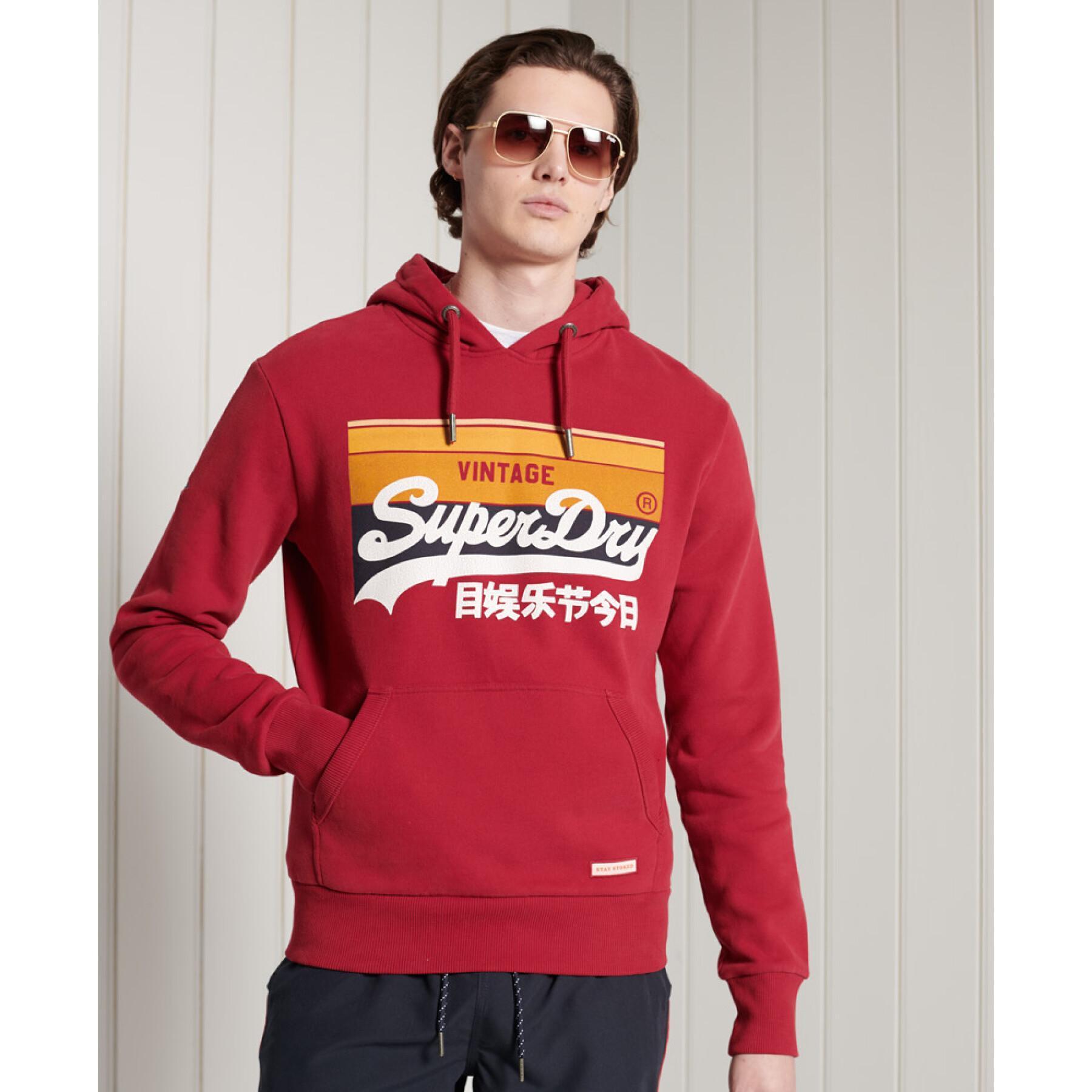 Gestreepte hoodie Superdry Vintage Logo Cali