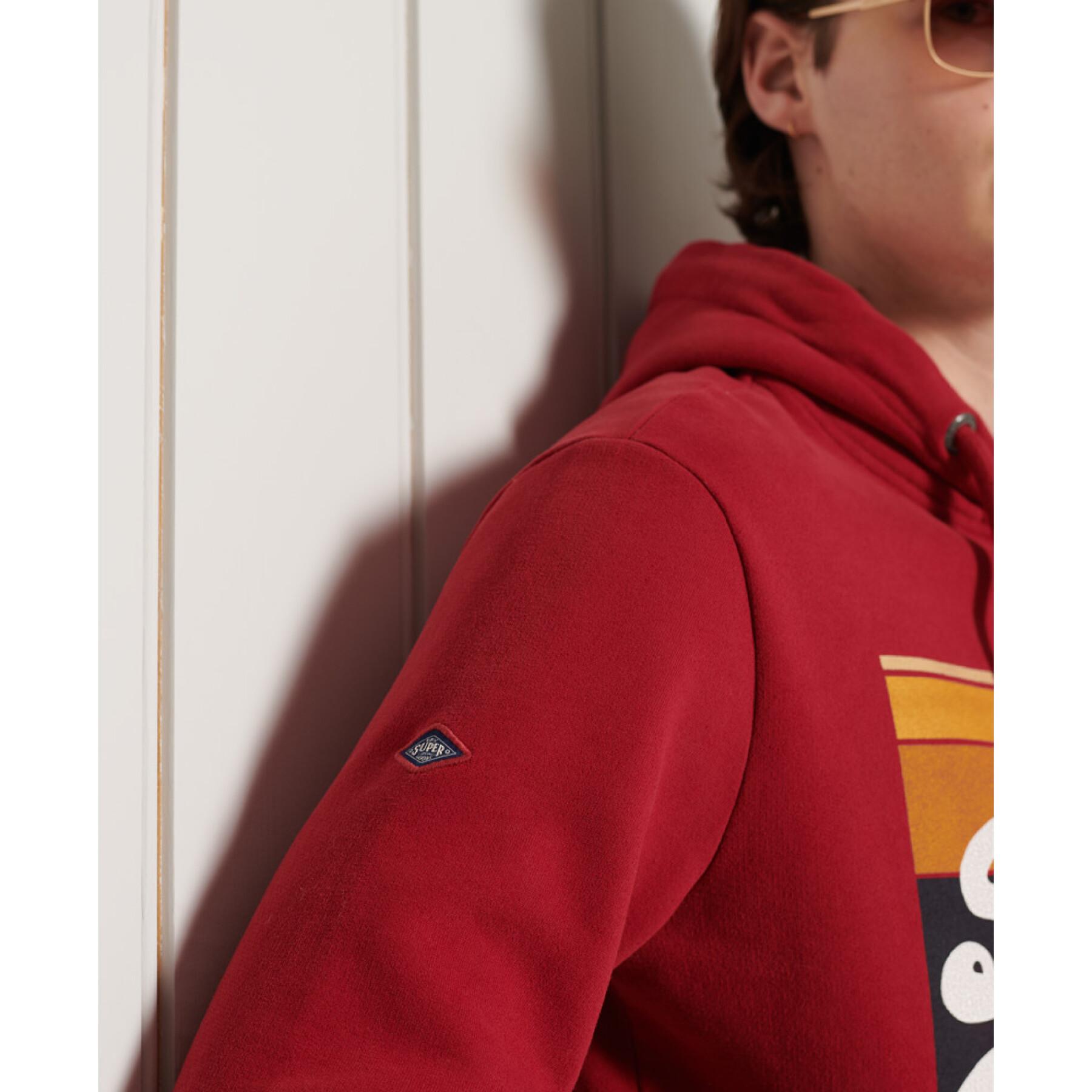 Gestreepte hoodie Superdry Vintage Logo Cali
