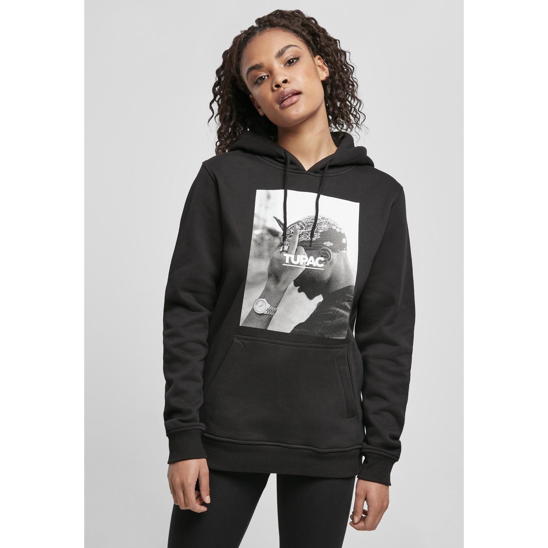 Dames Hoodie Mister Tee 2pac f*ck the world (Grote maten)