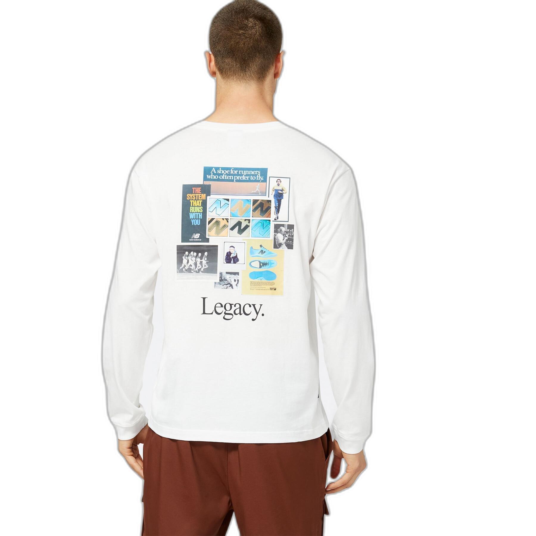 T-shirt met lange mouwen New Balance Athletics Legacies Graphic Collage
