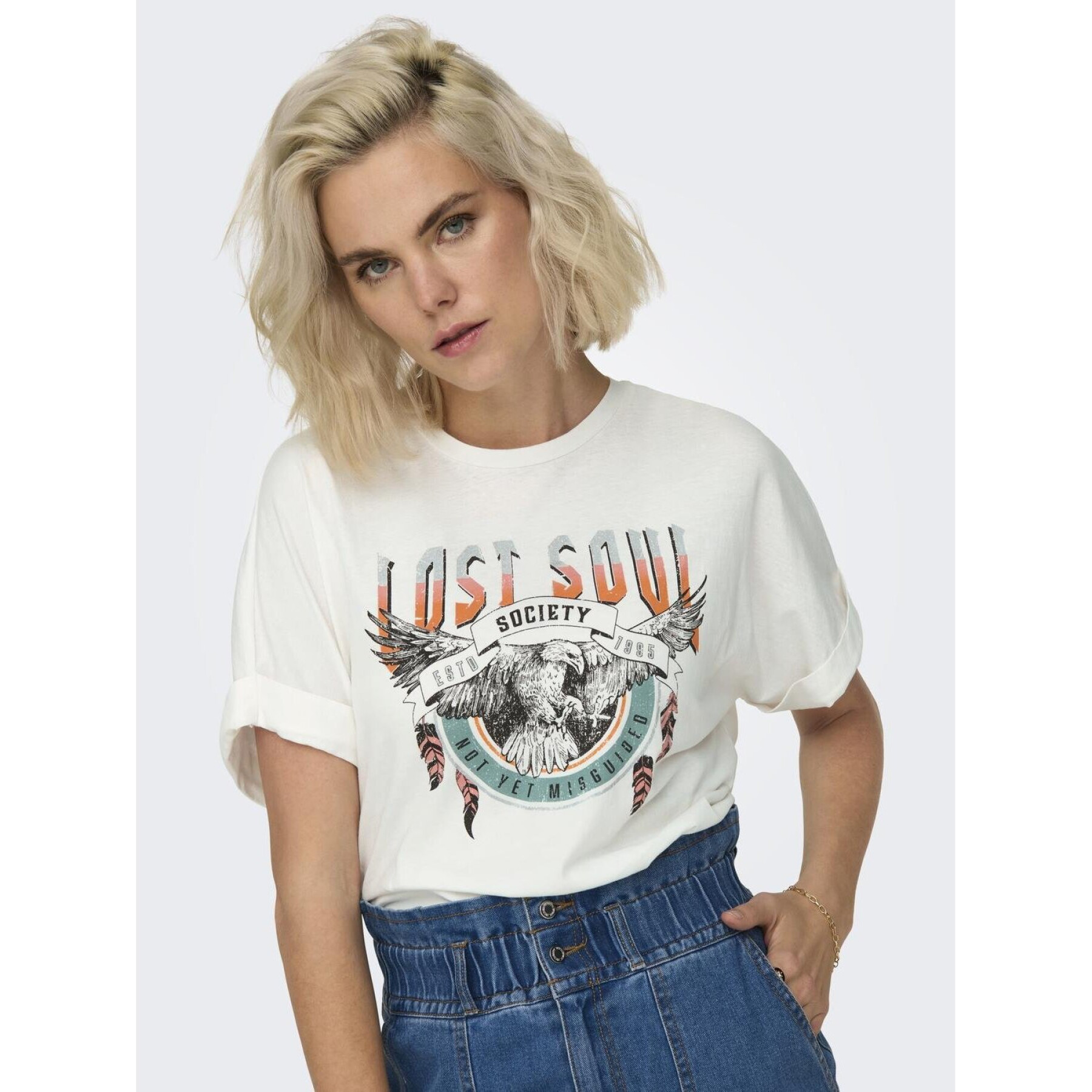 Dames-T-shirt Only Lucy Life