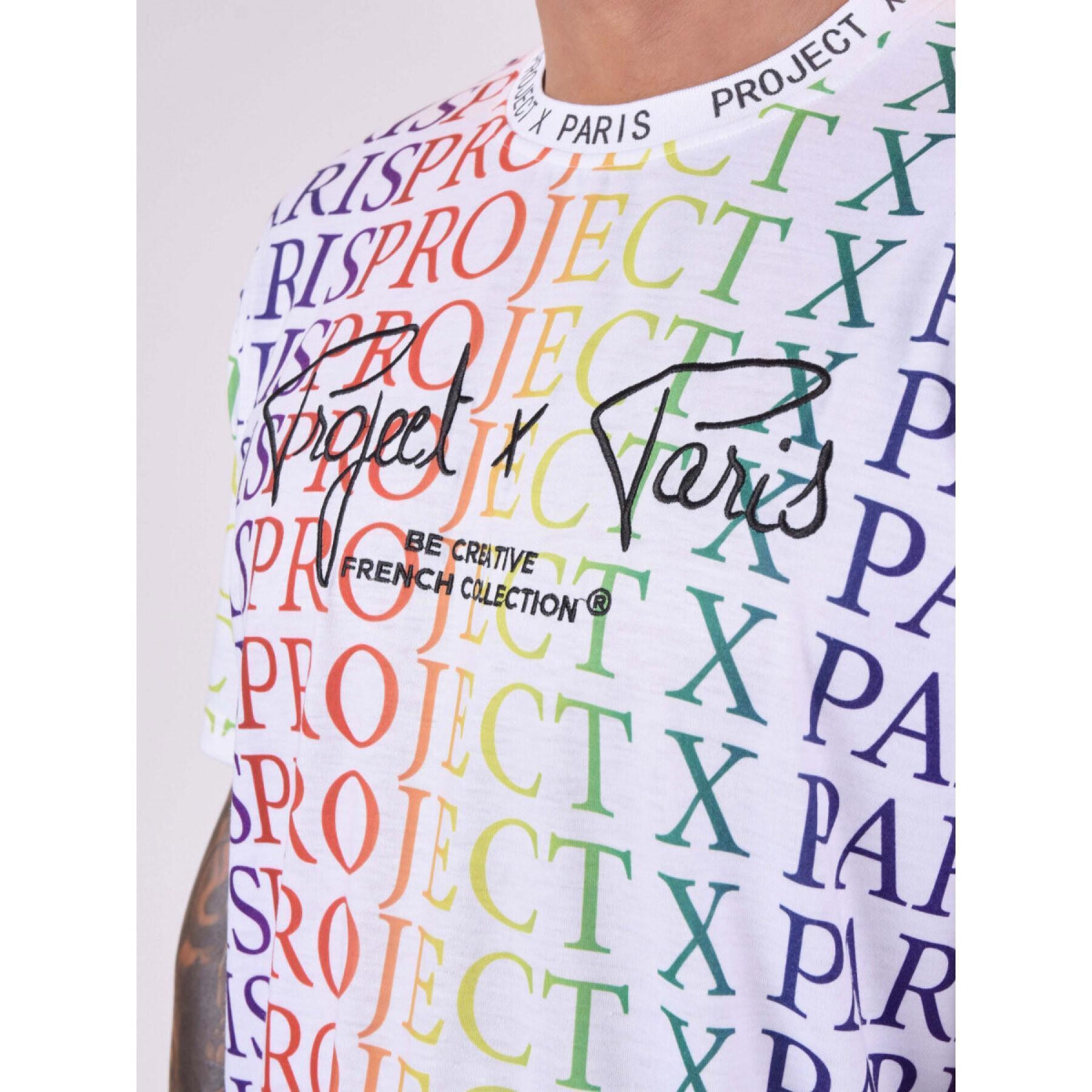 T-shirt met logo met regenboogverloop Project X Paris