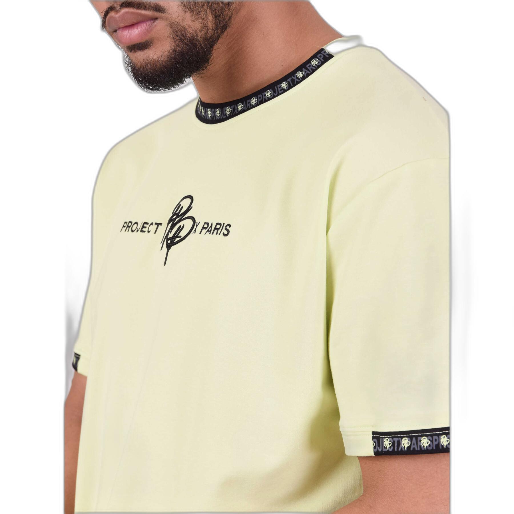 T-shirt met contrasterende streep Project X Paris Logotée