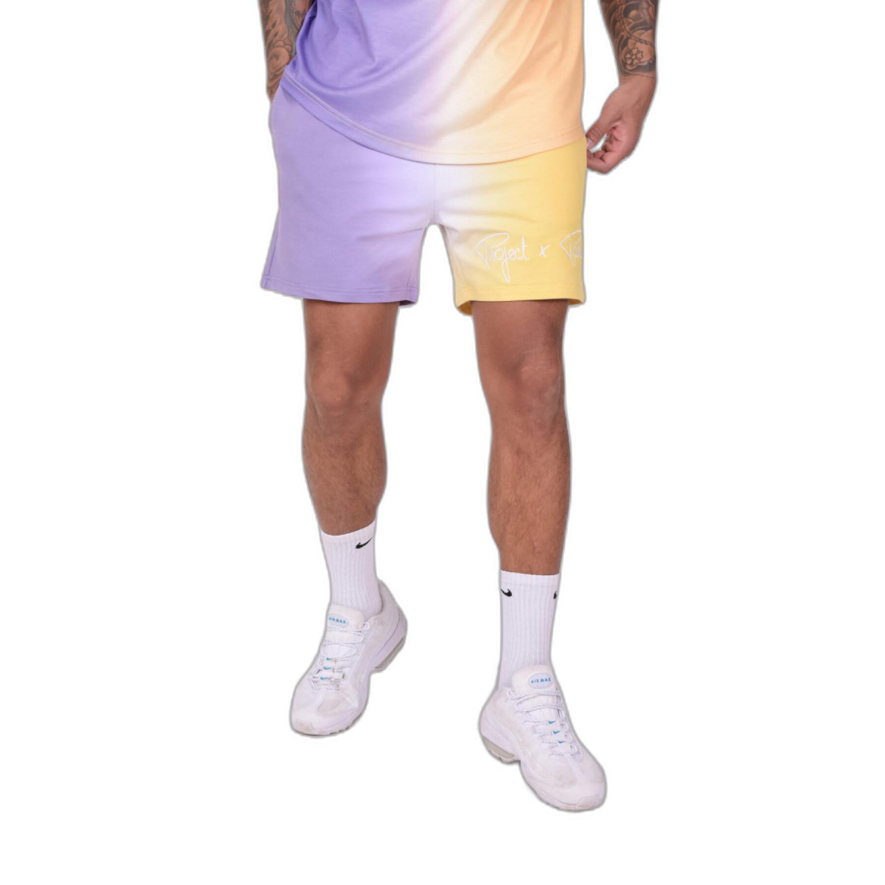 Tweekleurige shorts met kleurverloop Project X Paris