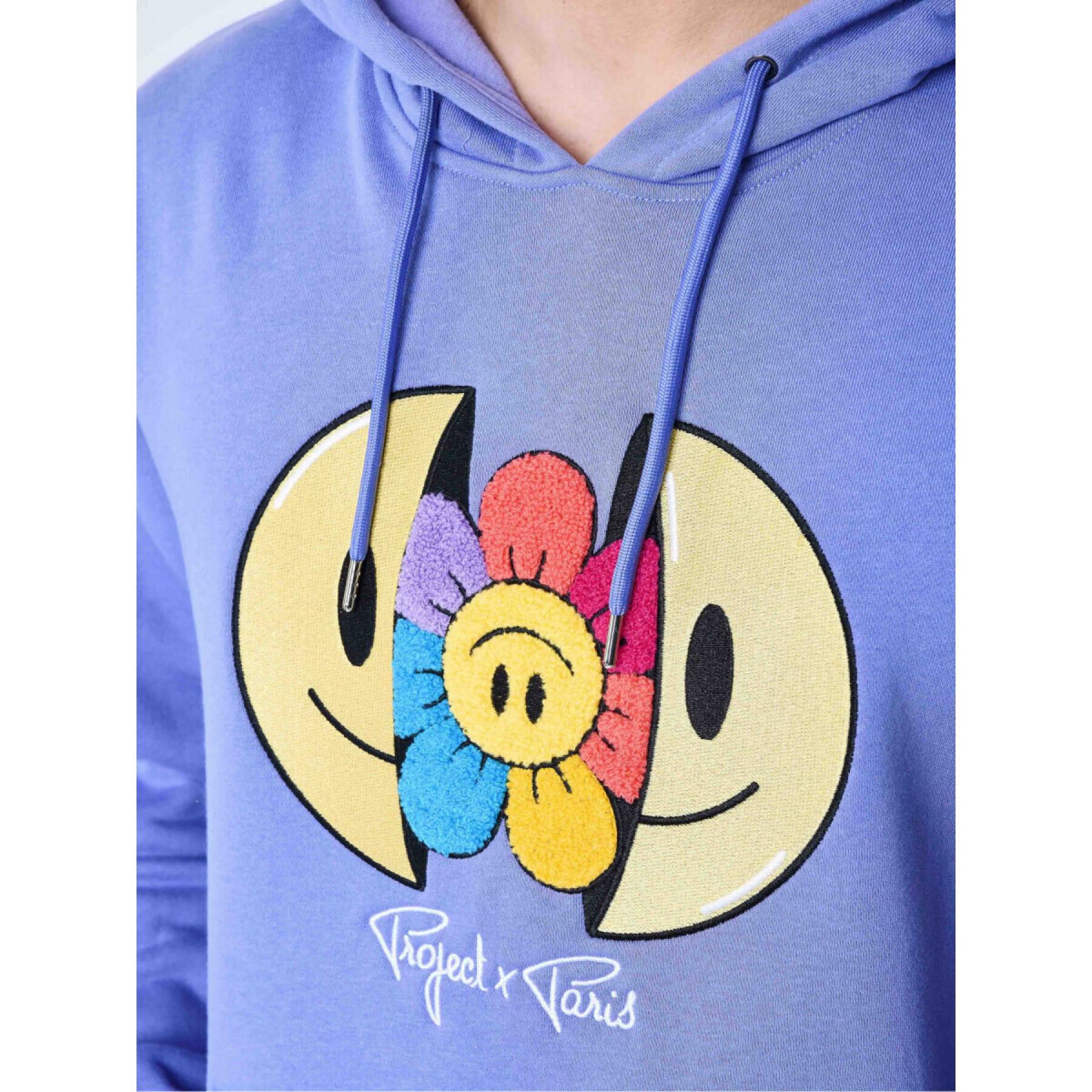 Smiley face embroidery hoodie Project X Paris
