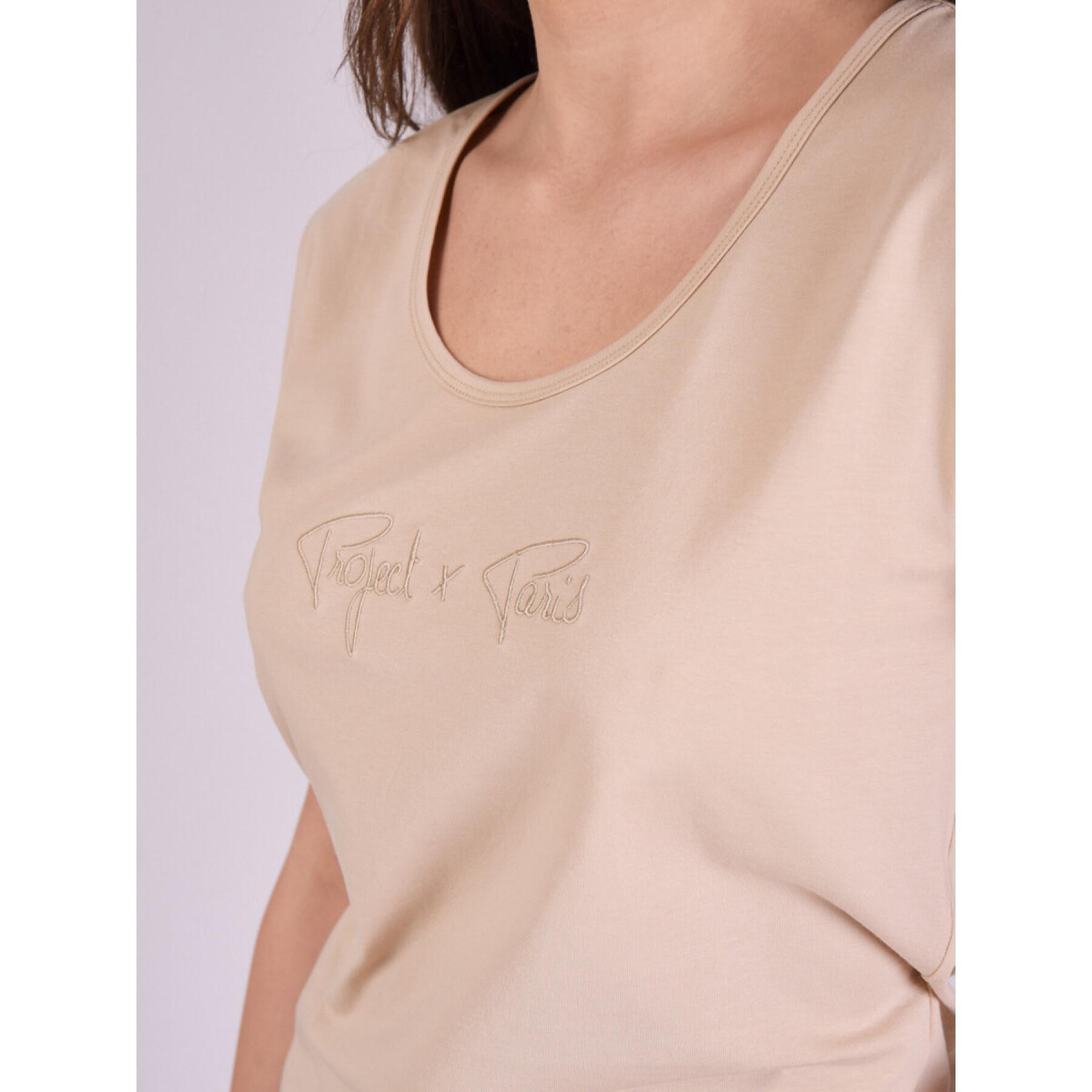 Dames t-shirt met geborduurd logo Project X Paris Basic