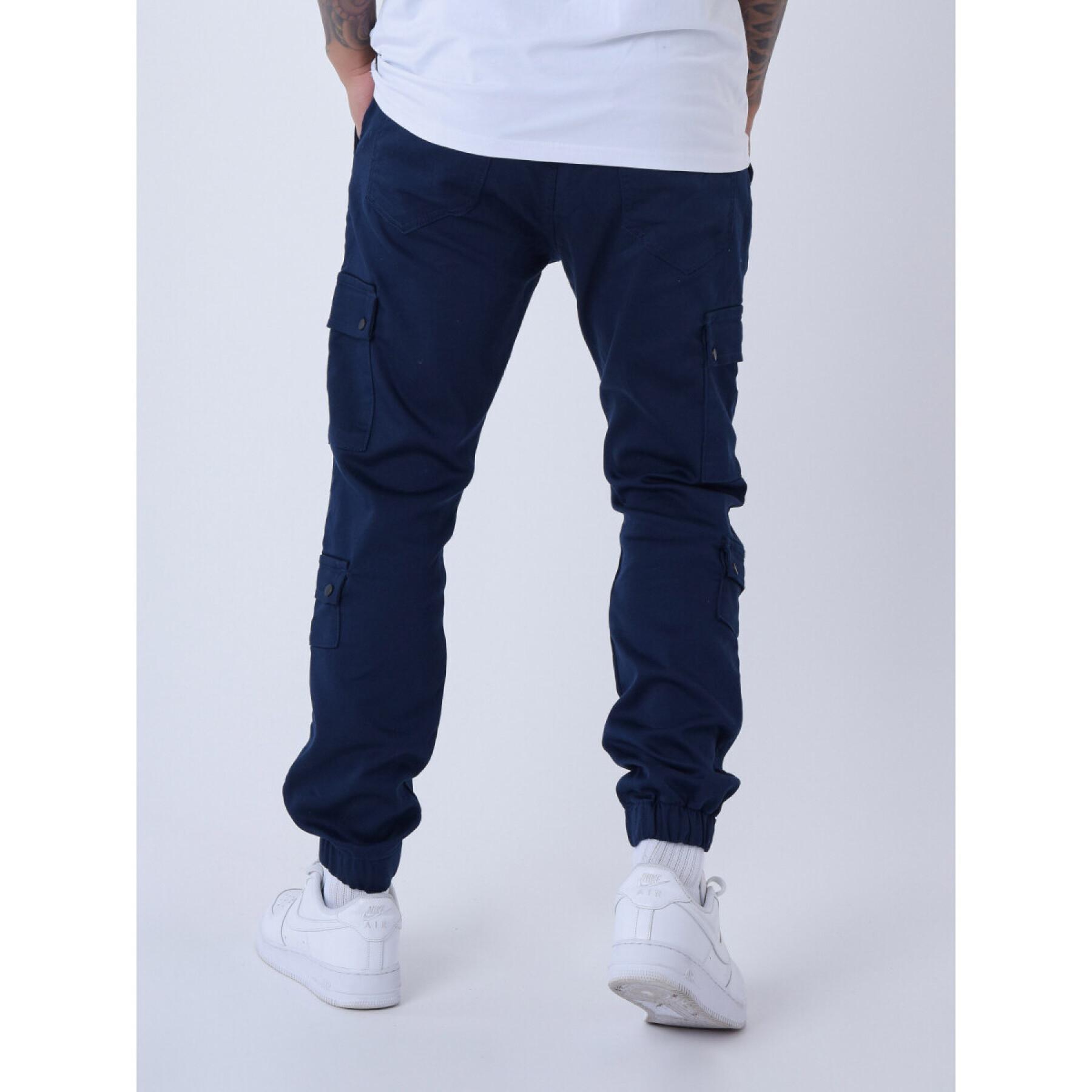 Cargo jeans met meerdere zakken, elastische tailleband Project X Paris 1