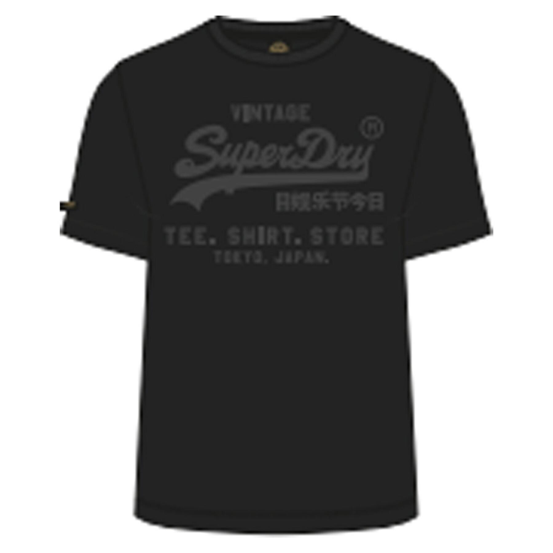 T-shirt met reliëf Superdry Vintage Logo en relief