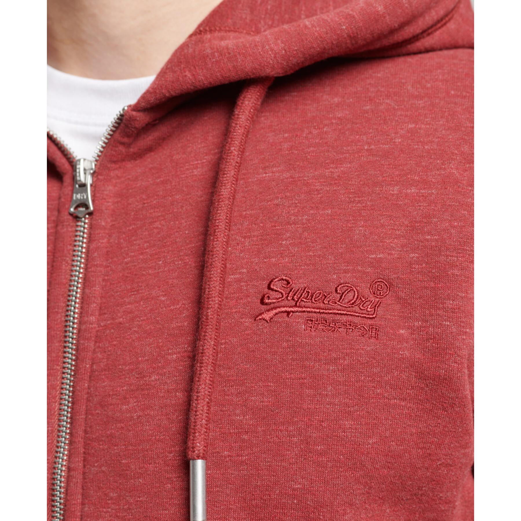 Geborduurde zip-up hoodie Superdry Vintage Logo