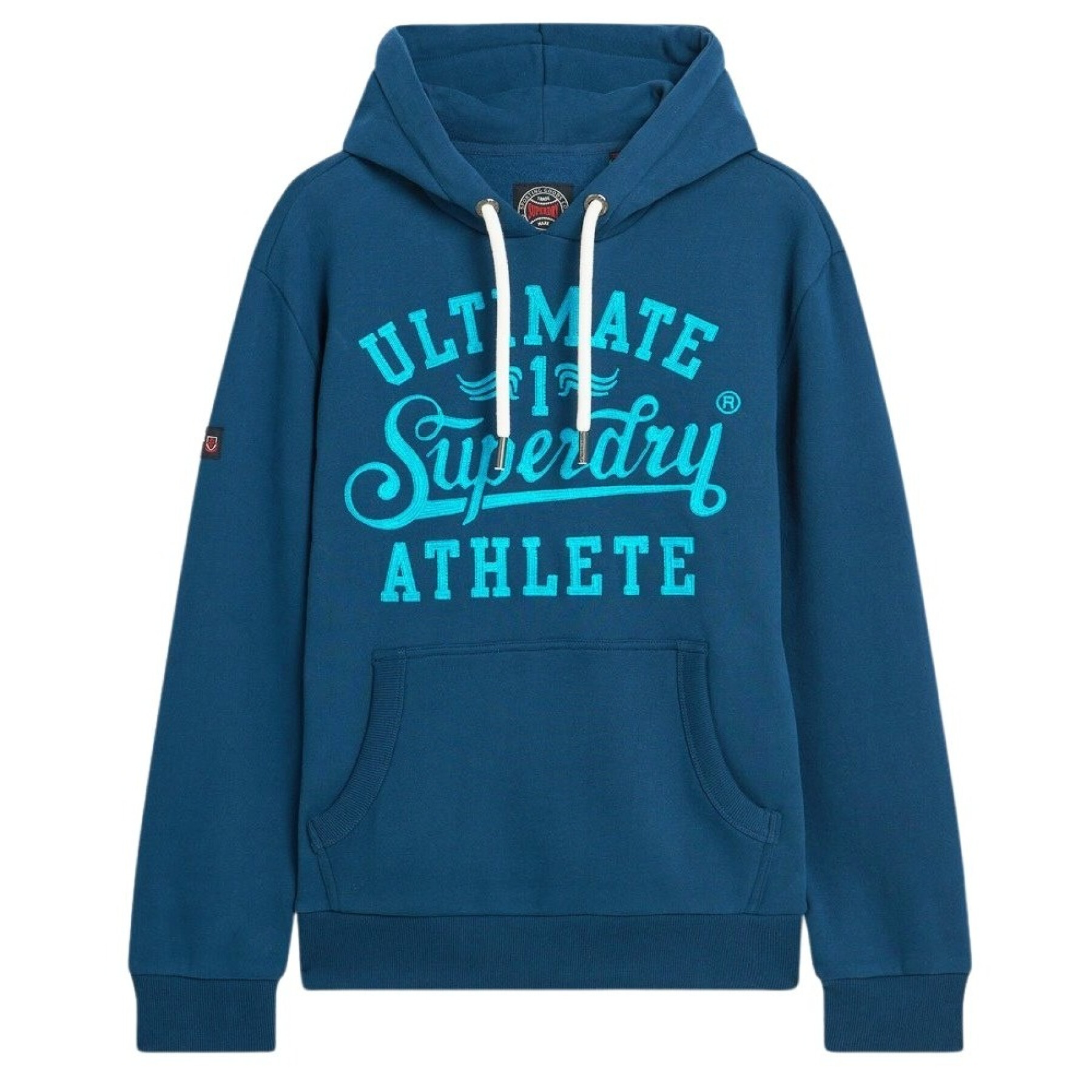 Geborduurde hoodie met atletisch schrift Superdry
