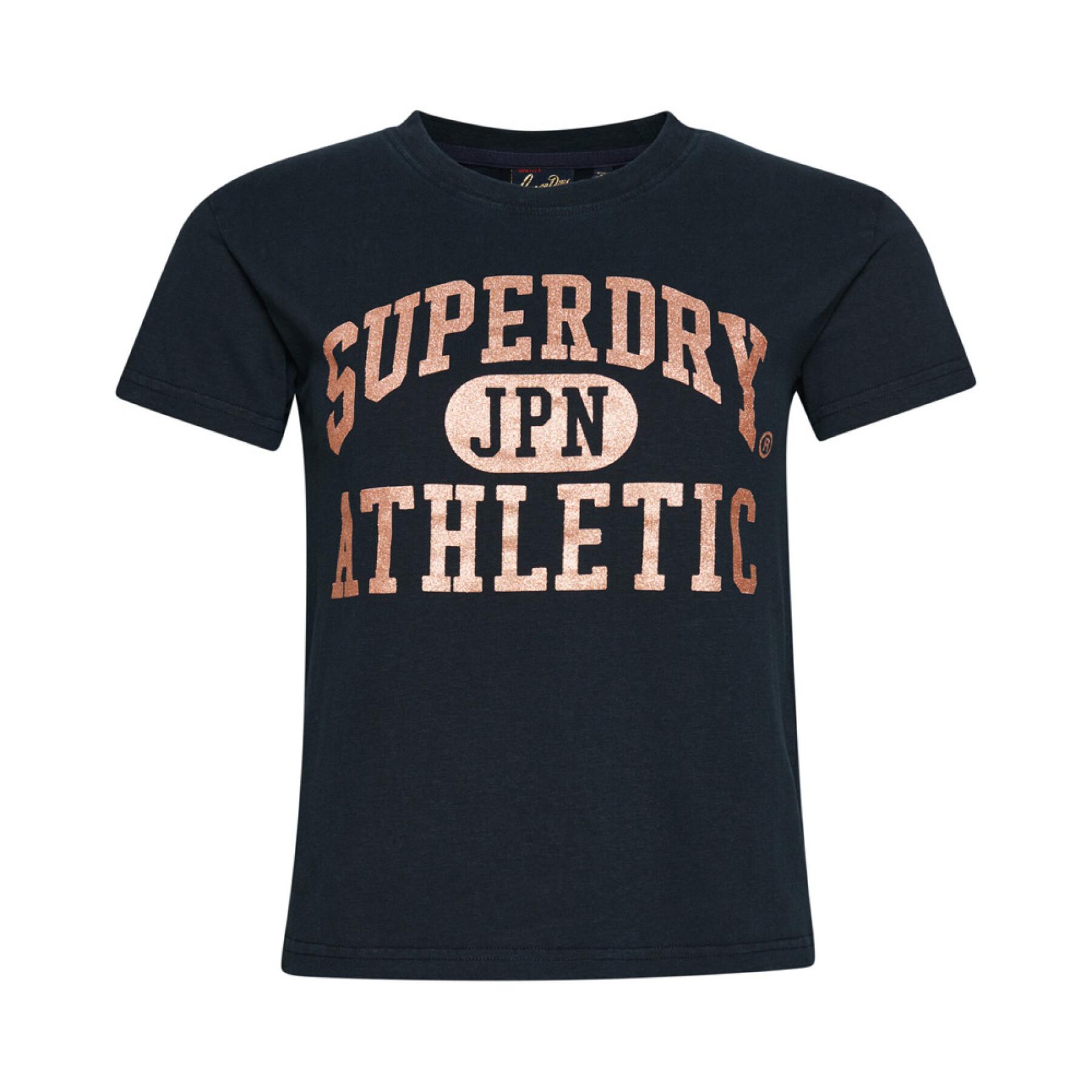 Dames-T-shirt Superdry College Scripted