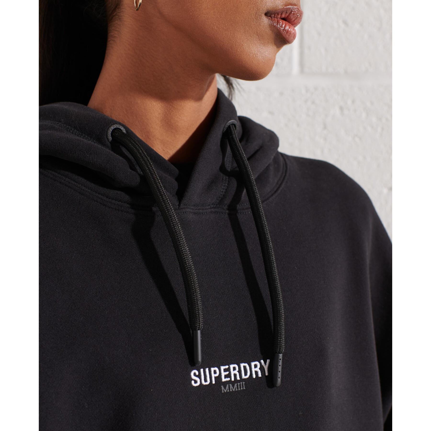 Dames sweater met oversized capuchon Superdry Micro logo