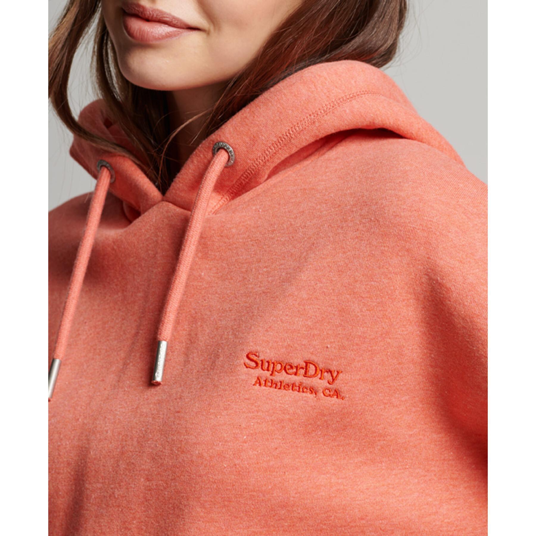 Hooded sweatshirt court femme Superdry Vintage Logo