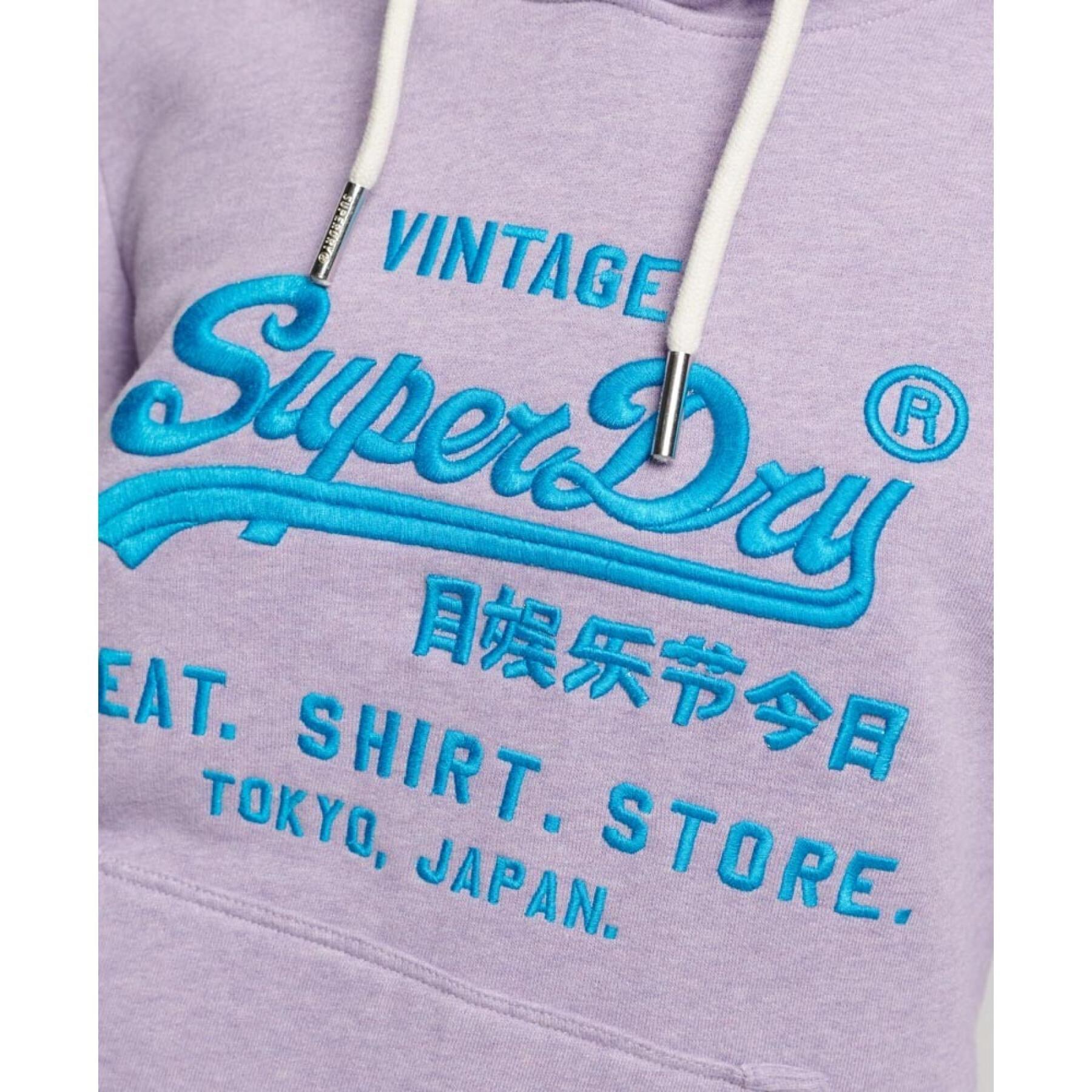Dames sweatshirt met capuchon Superdry Logo vintage