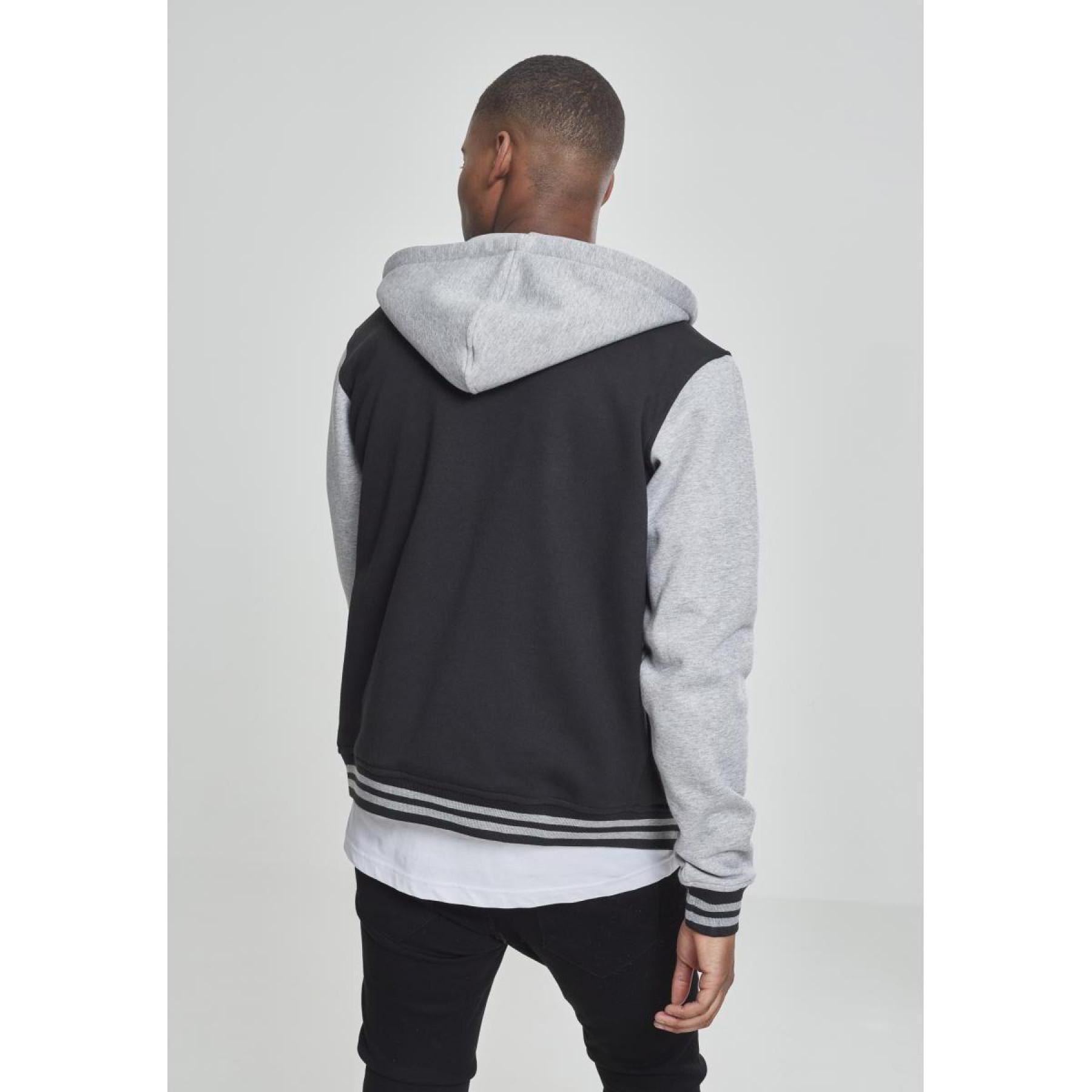Hooded sweatshirt urban Classic 2-tone zip