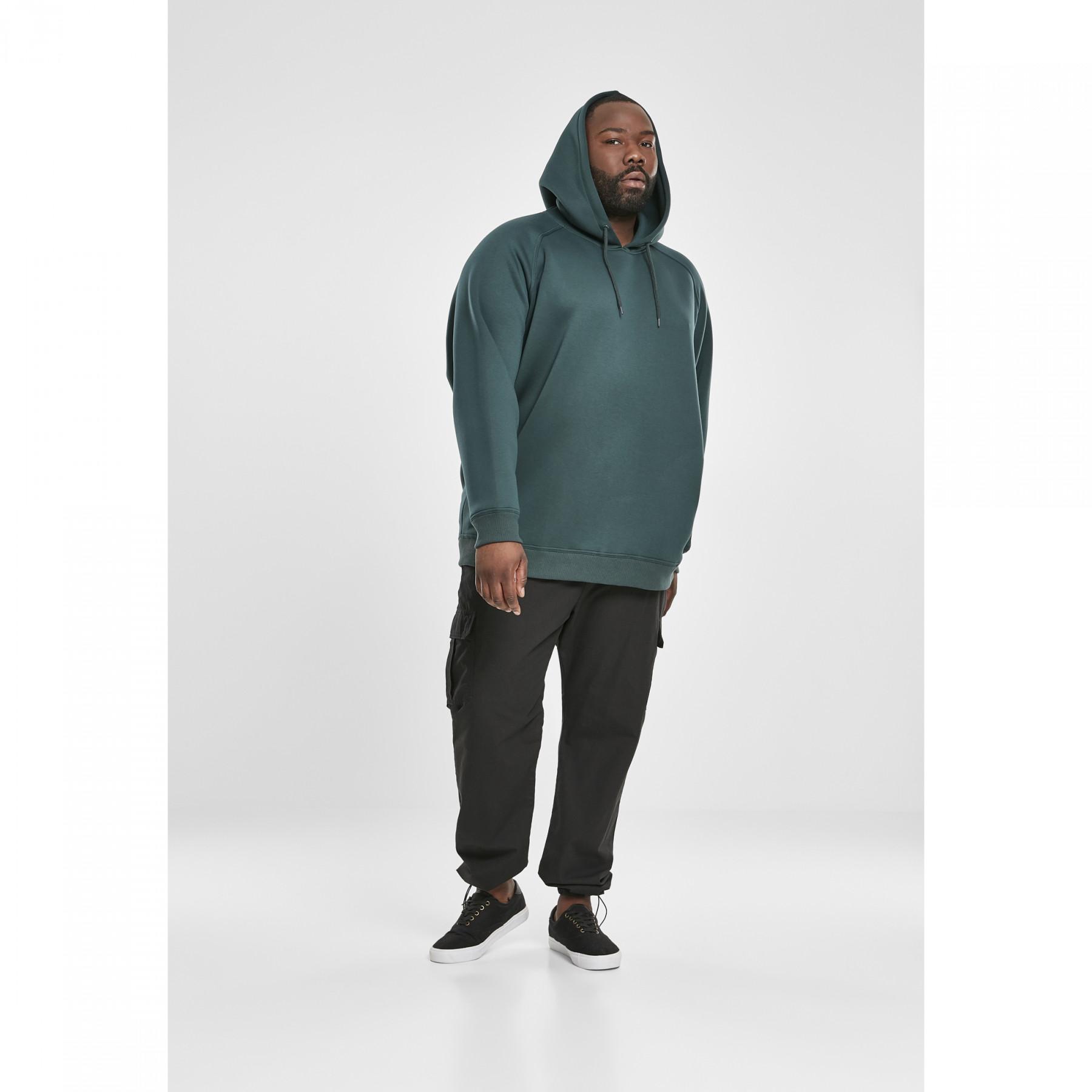 Hooded sweatshirt urban Classic raglan zip pocket