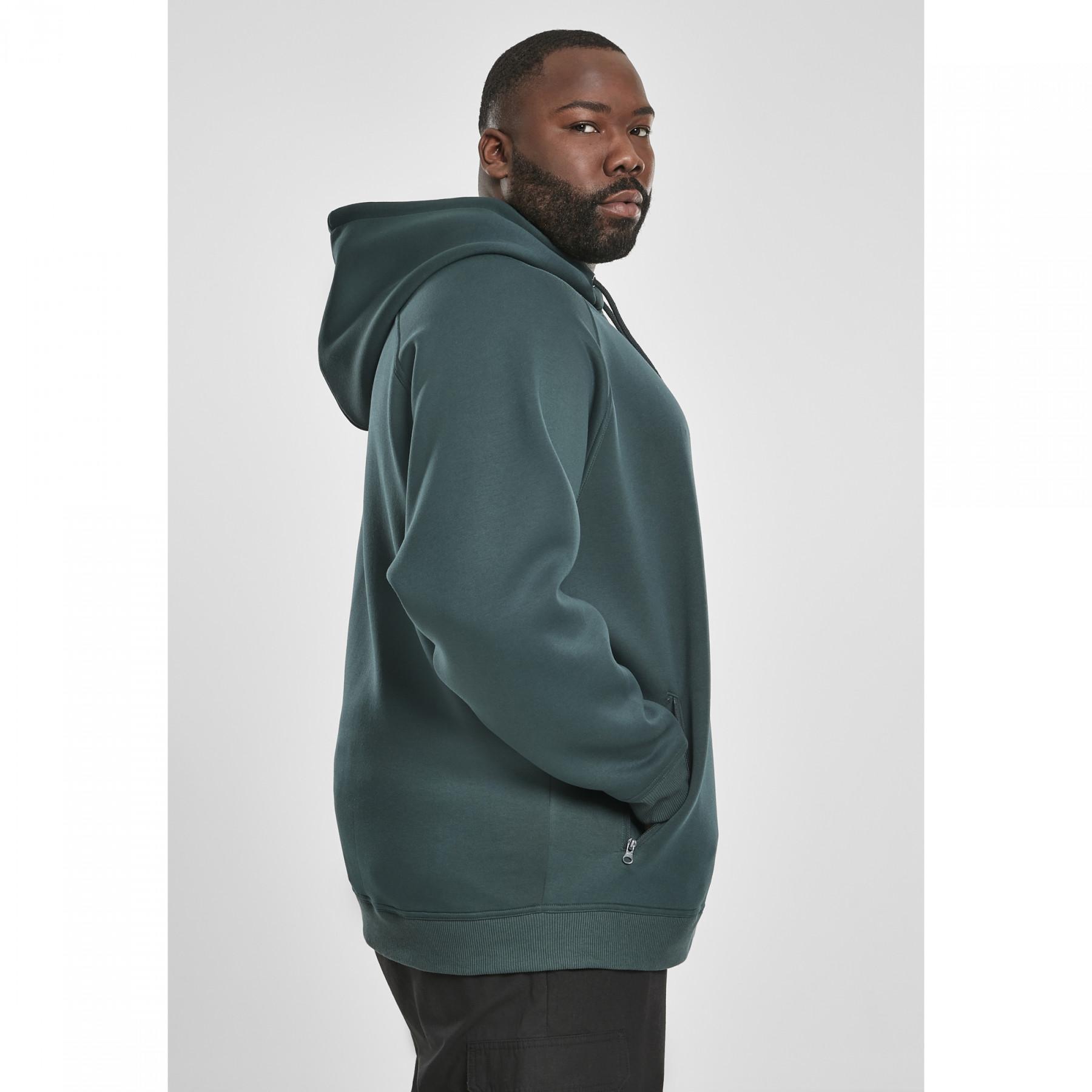 Hooded sweatshirt urban Classic raglan zip pocket
