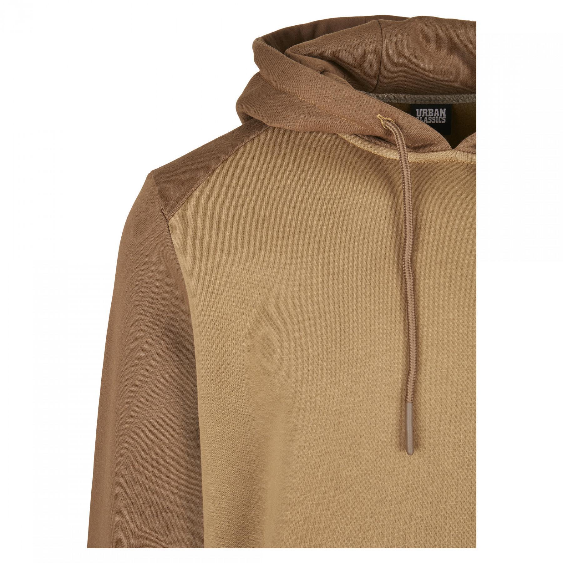 Hooded sweatshirt Urban Classics 2-tone fake raglan