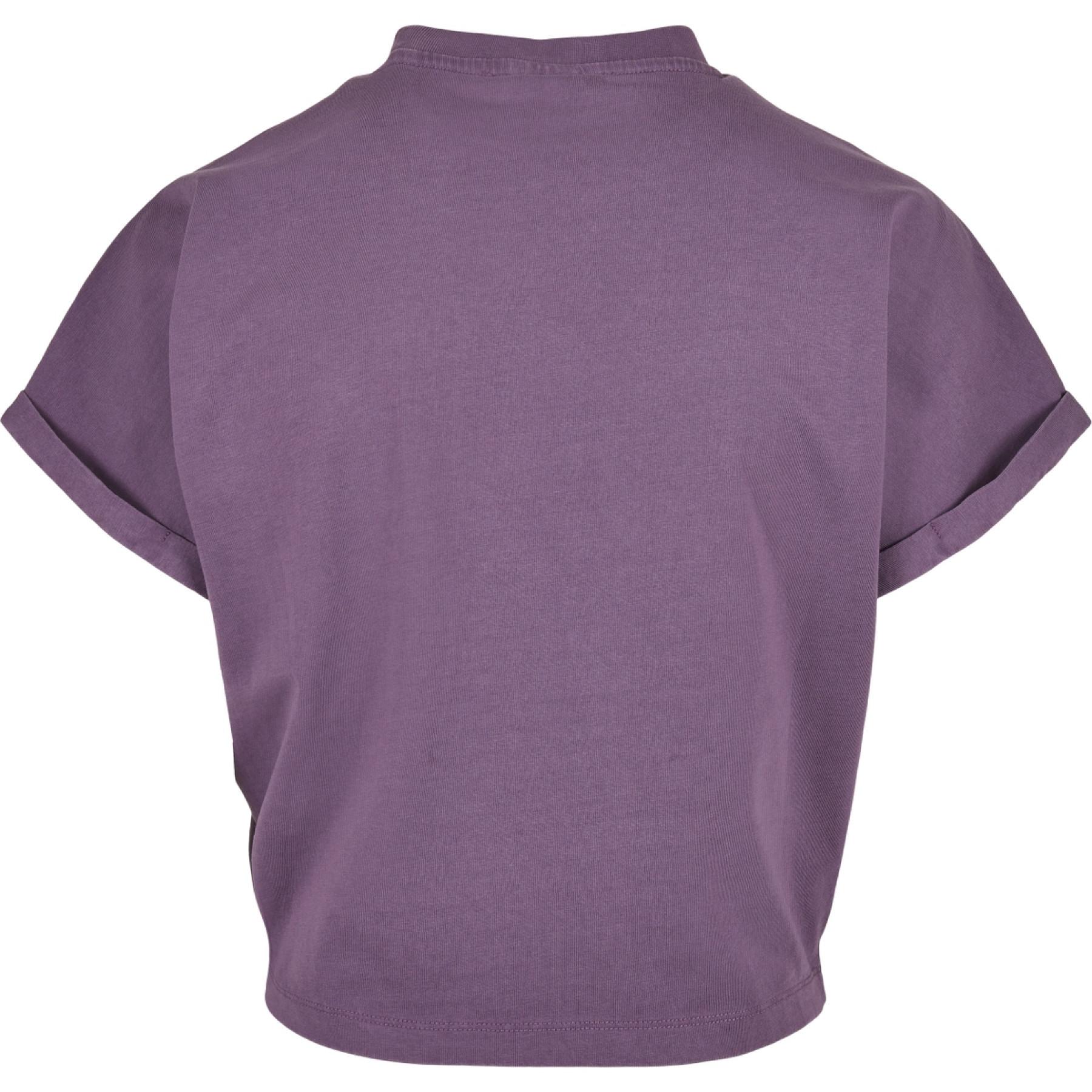 Dames-T-shirt Urban Classics short pigment dye découpé